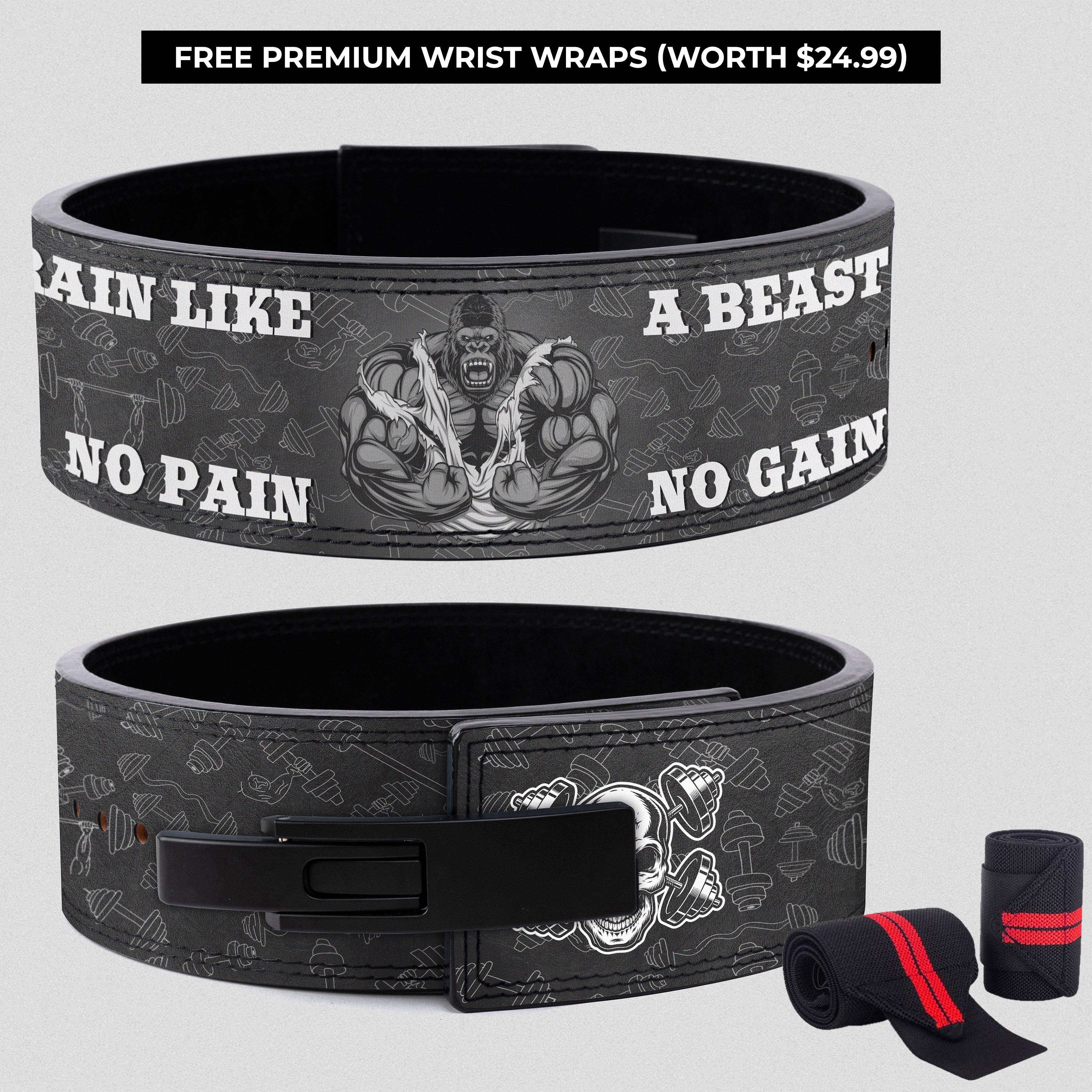 Unleash The Beast - Personalized Gorilla Powerlifting Belt 11330