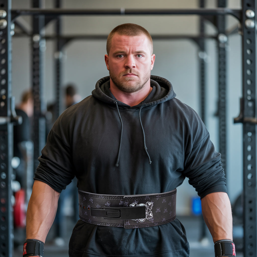 Train Till Death | Hardcore Skull Powerlifting Lever Belt 11331