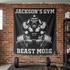 Personalized Gym Flag Gorilla Beast Mode 11343