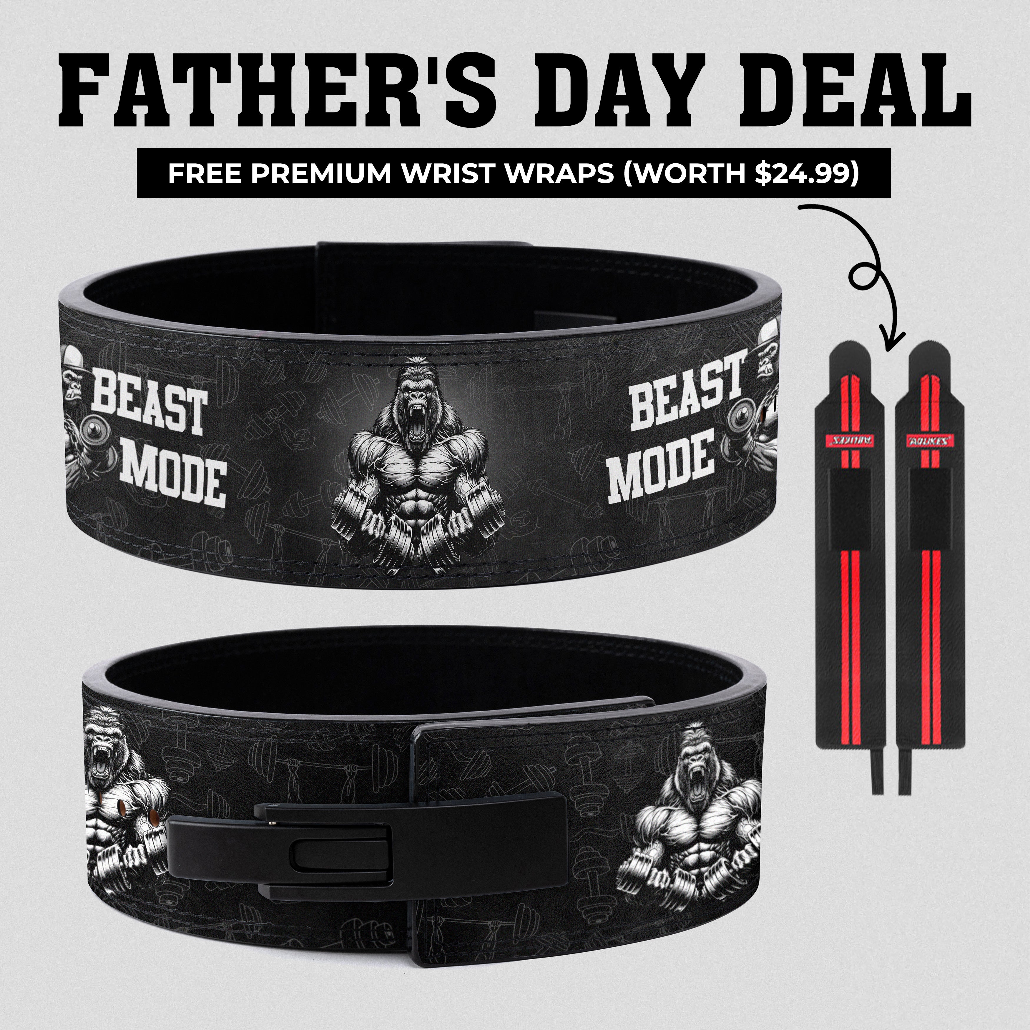 Gorilla Beast Mode Powerlifting Lever Belt 11348