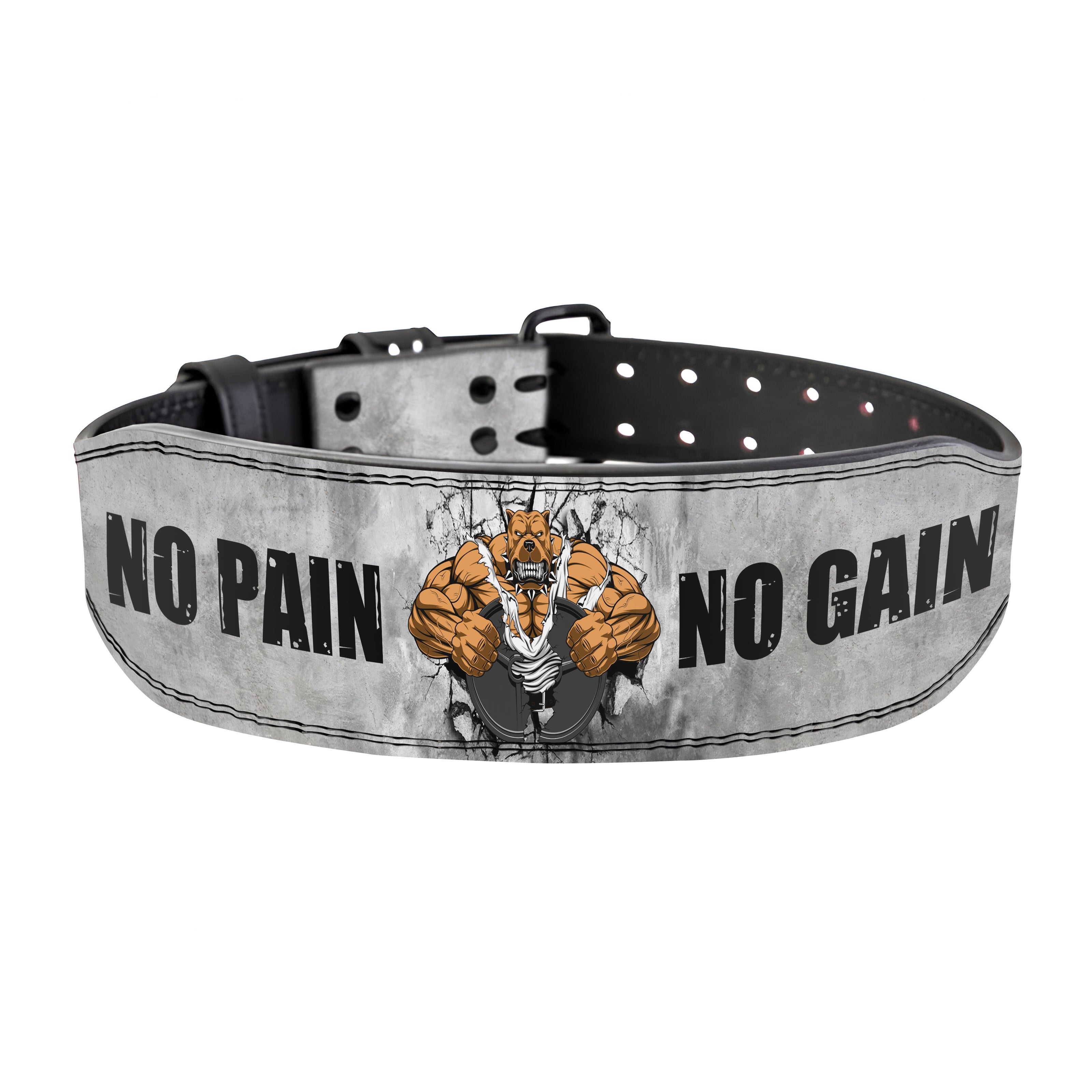 Custom Prong Lifting Belt Bulldog No Pain No Gain 11353