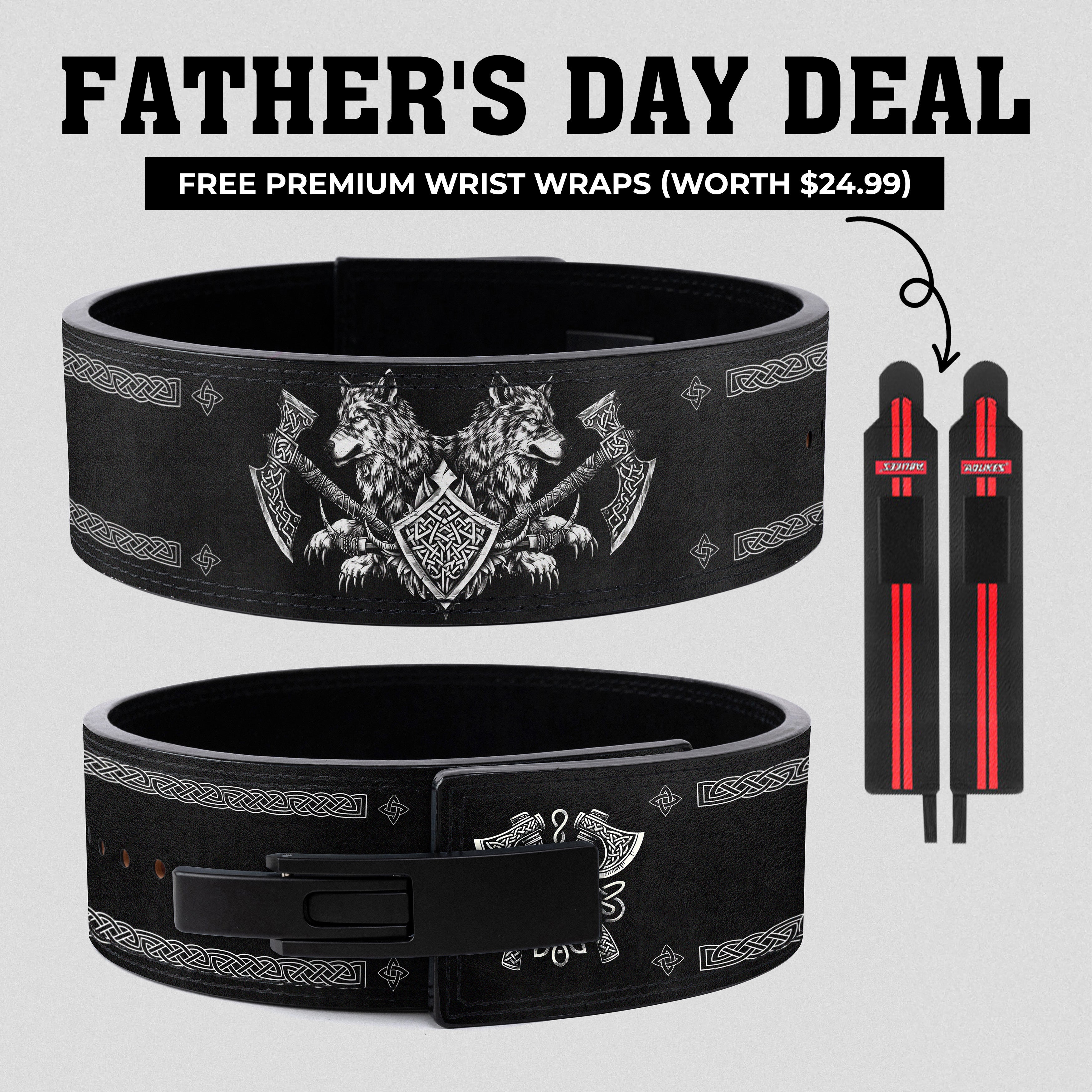 Fenrir Viking Lifting Belt Norse Mythology Strength Gear 11363