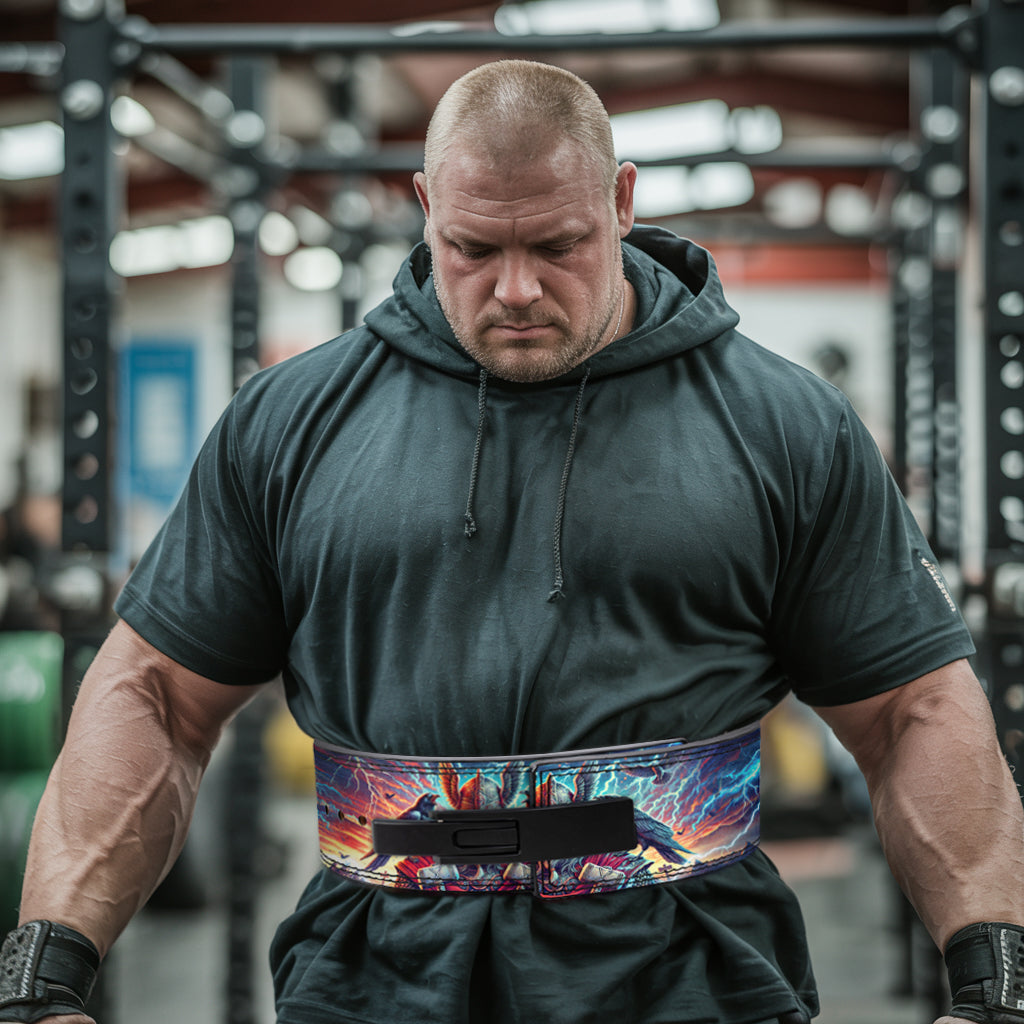 The Allfather's Wisdom - Odin & Ravens Powerlifting Lever Belt 11367