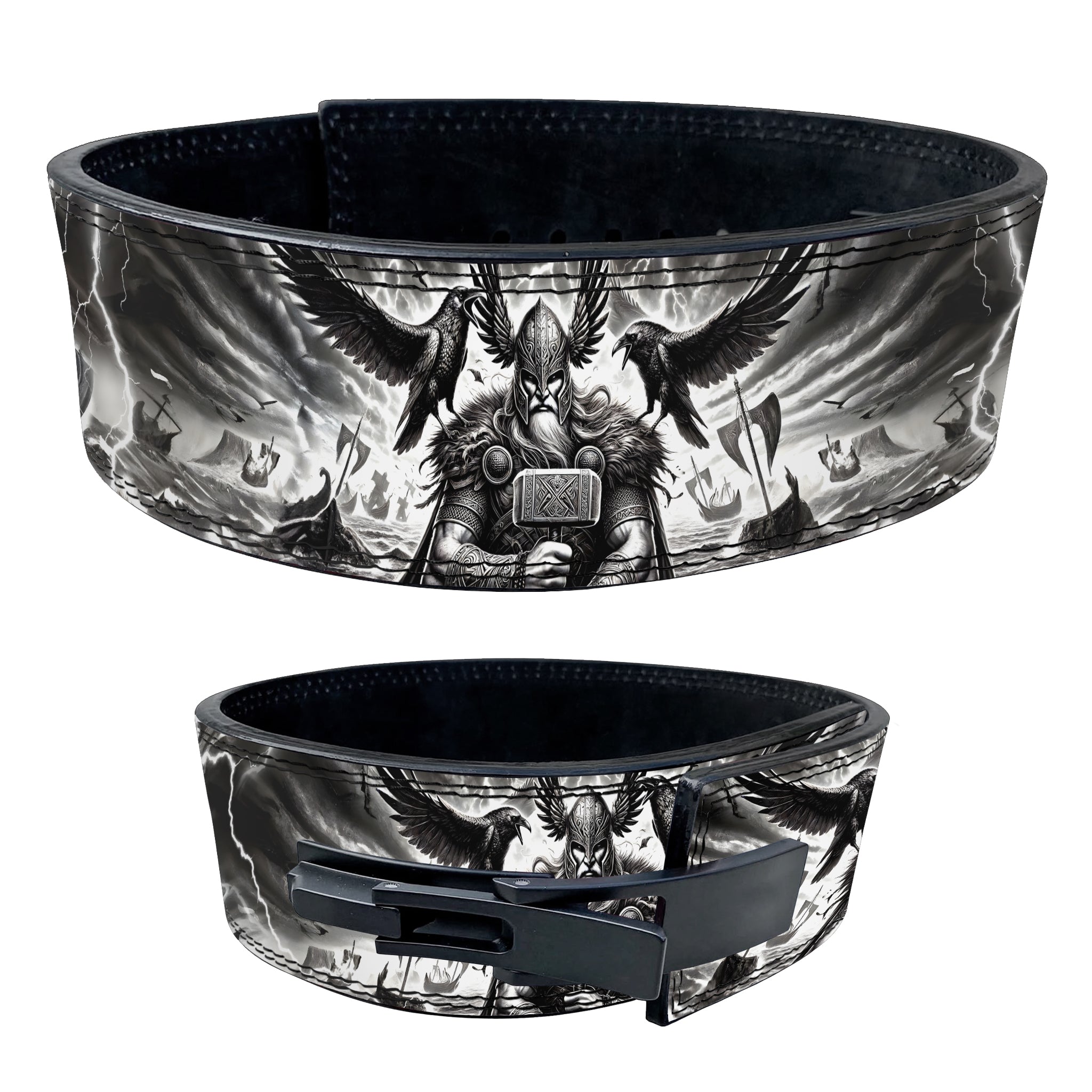 Odin and Ravens Weightlifting Belt - Epic Design for Serious Lifters 11368