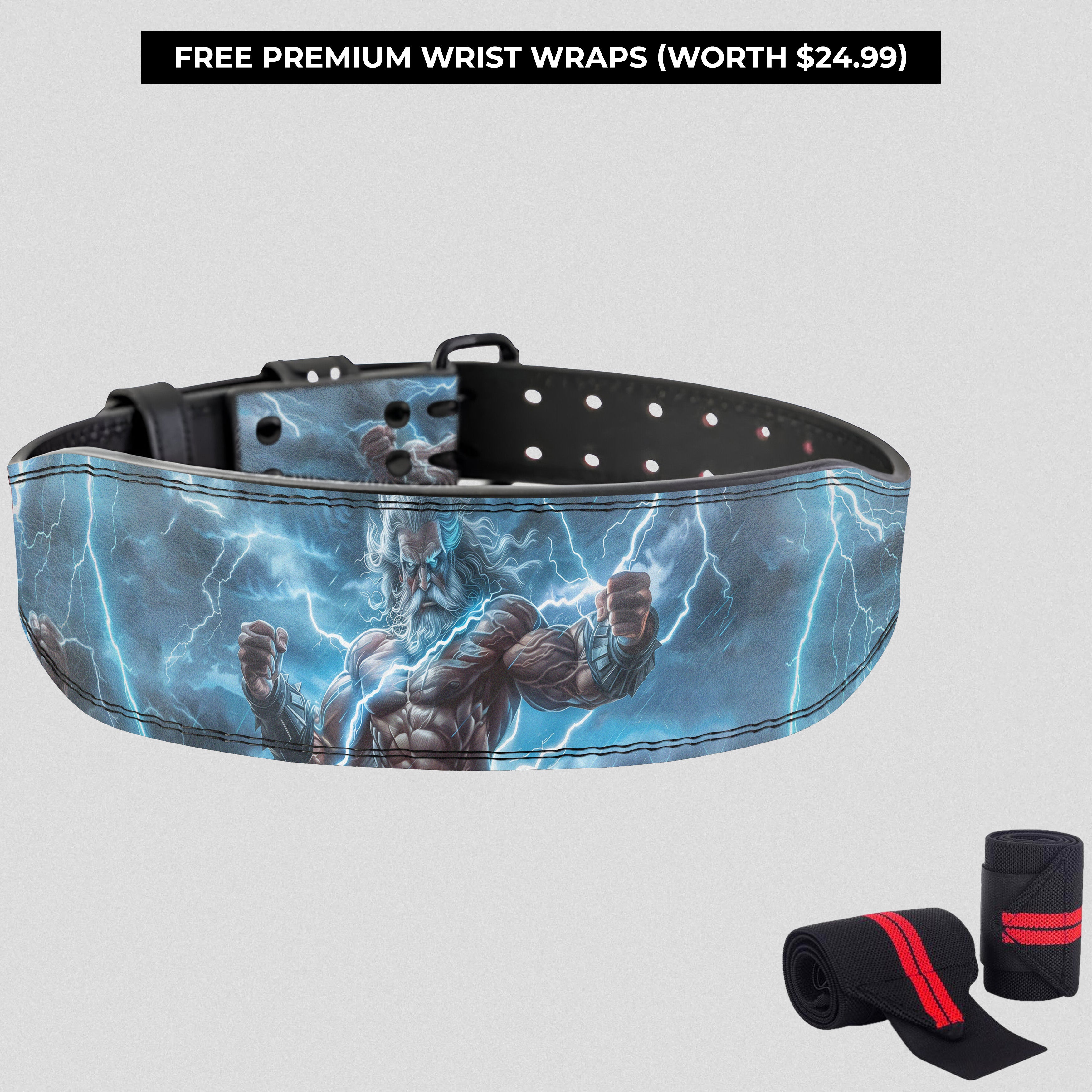 Wrath of Zeus - Olympian God Prong Weightlifting Belt 11372