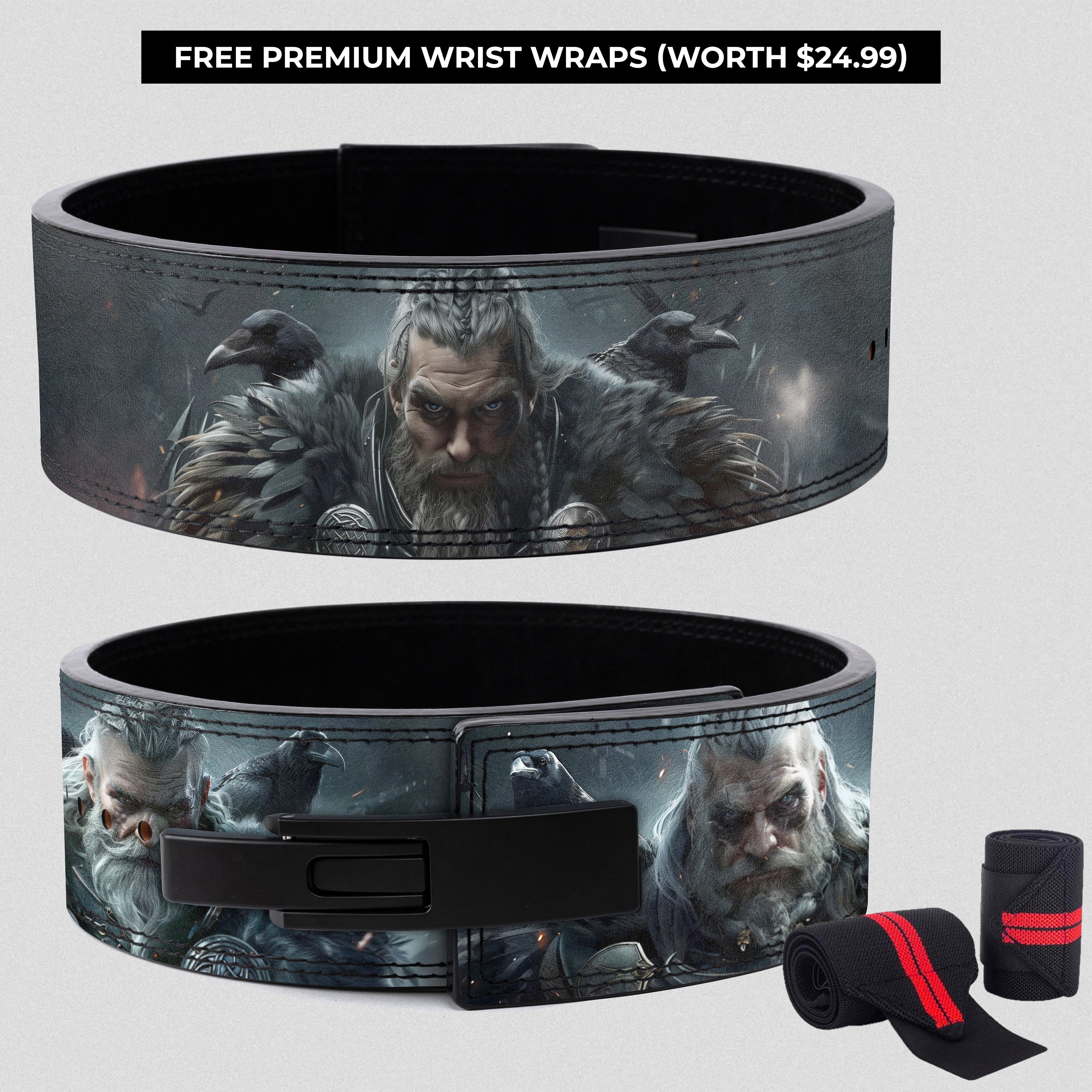 Odin and Ravens Weightlifting Belt - Unleash Your Inner Warrior 11374