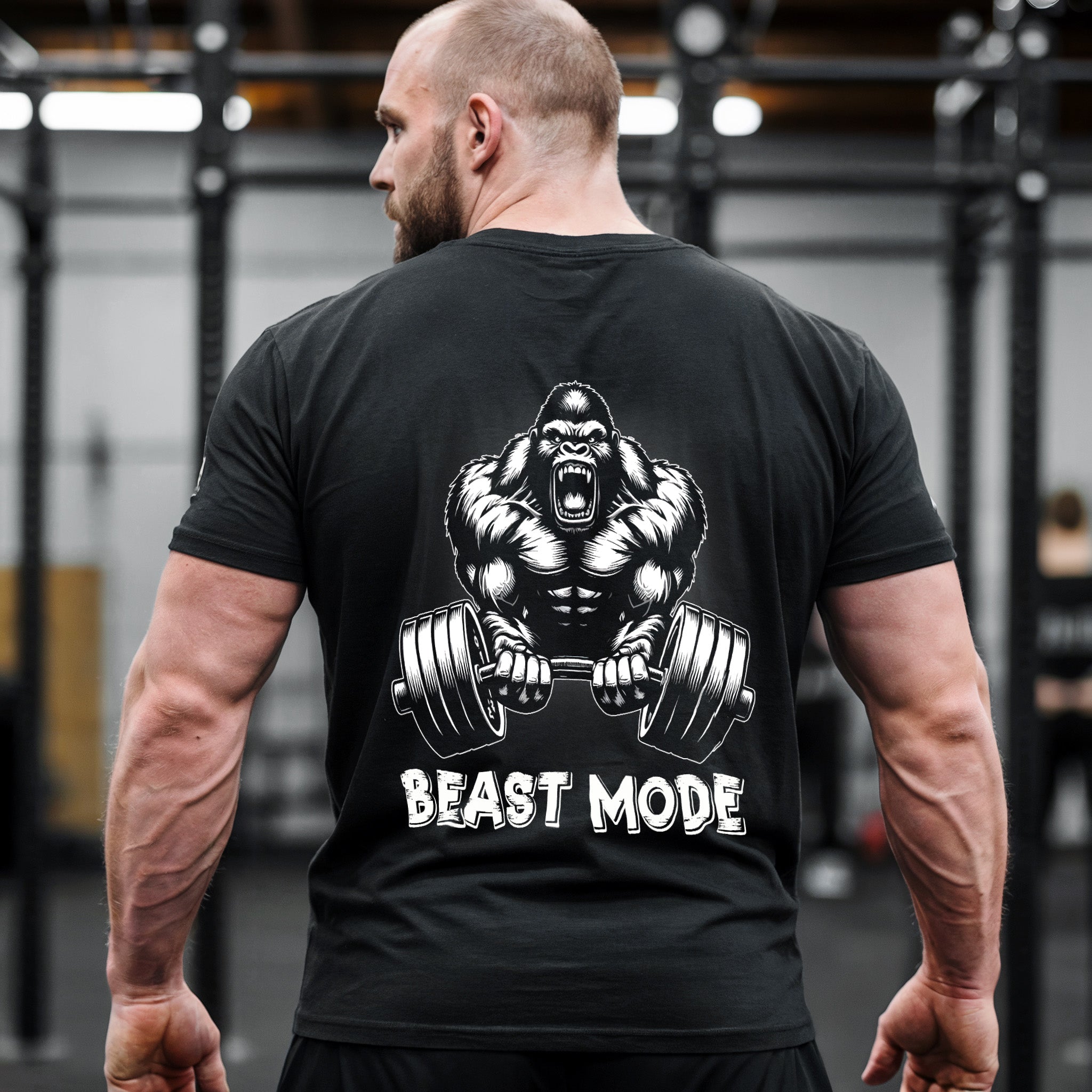Gorilla Lifting Beast Mode Gym T-shirt 11378