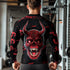 Satanic Compression Shirt Rash Guard with 666 and Inverted Cross 11380