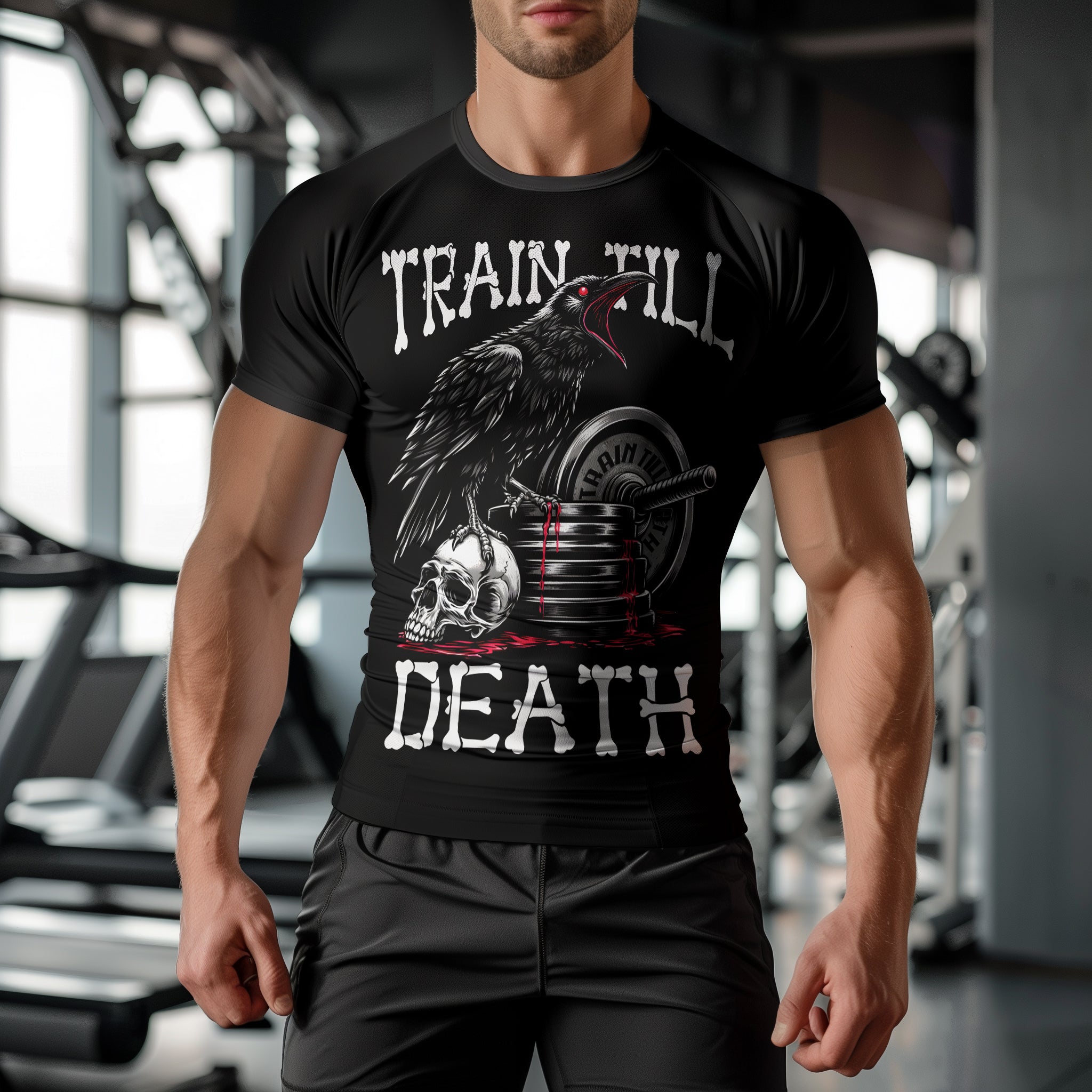 Train Till Death Compression Shirt Rash Guard 11382