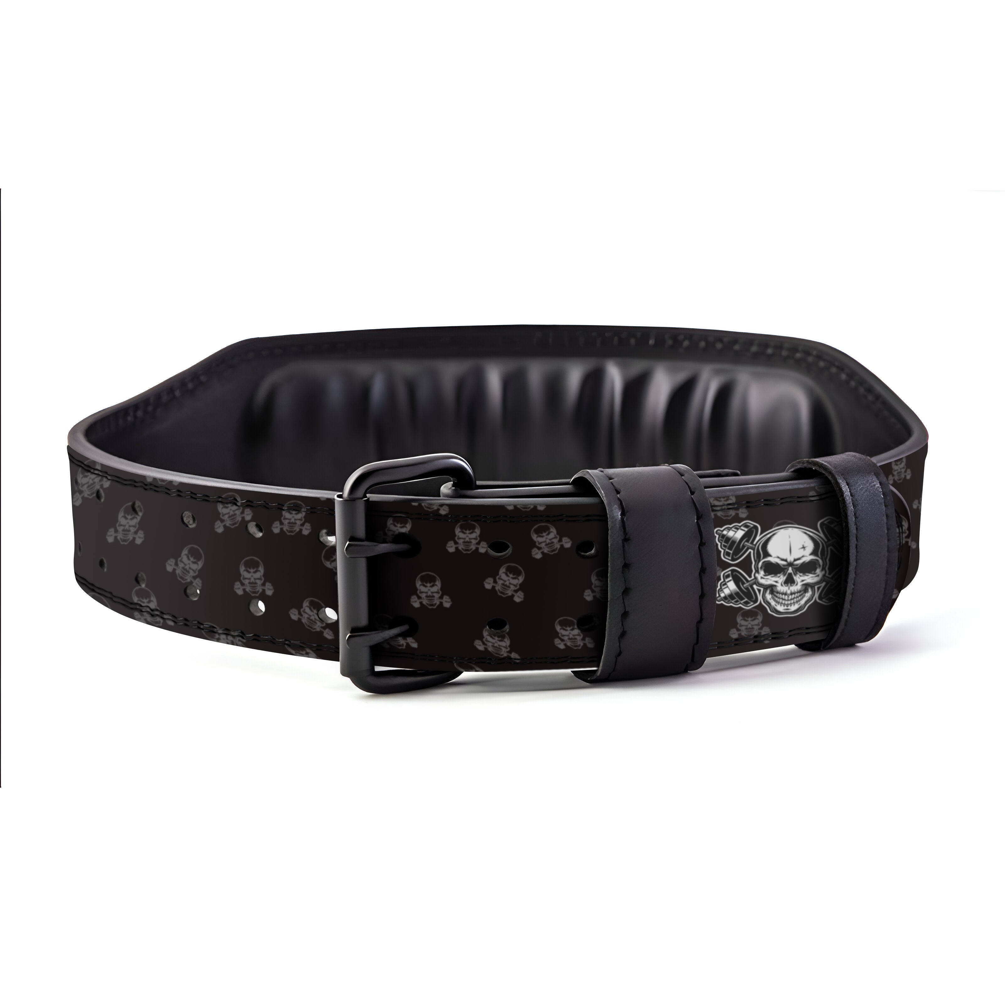 Iron Soul Lifting Belt – Skull Design Prong Buckle Belt 11396