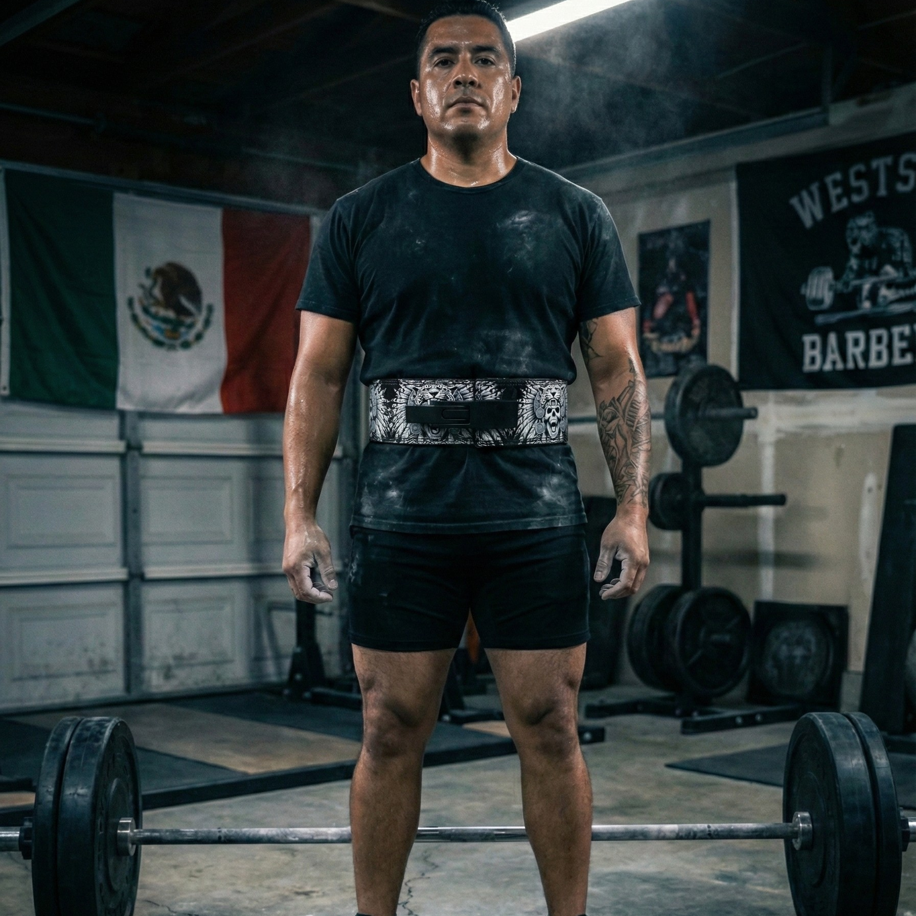 Savage Aztec Jaguar Warrior - Customizable Powerlifting Belt 11399