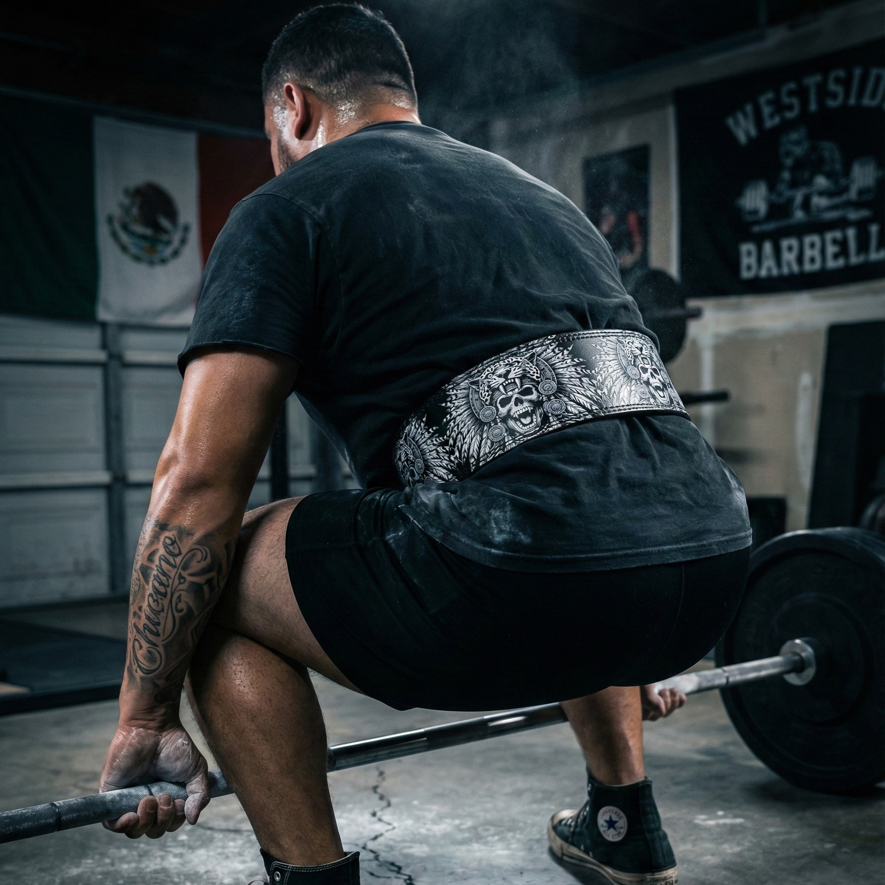 Savage Aztec Jaguar Warrior - Customizable Powerlifting Belt 11399