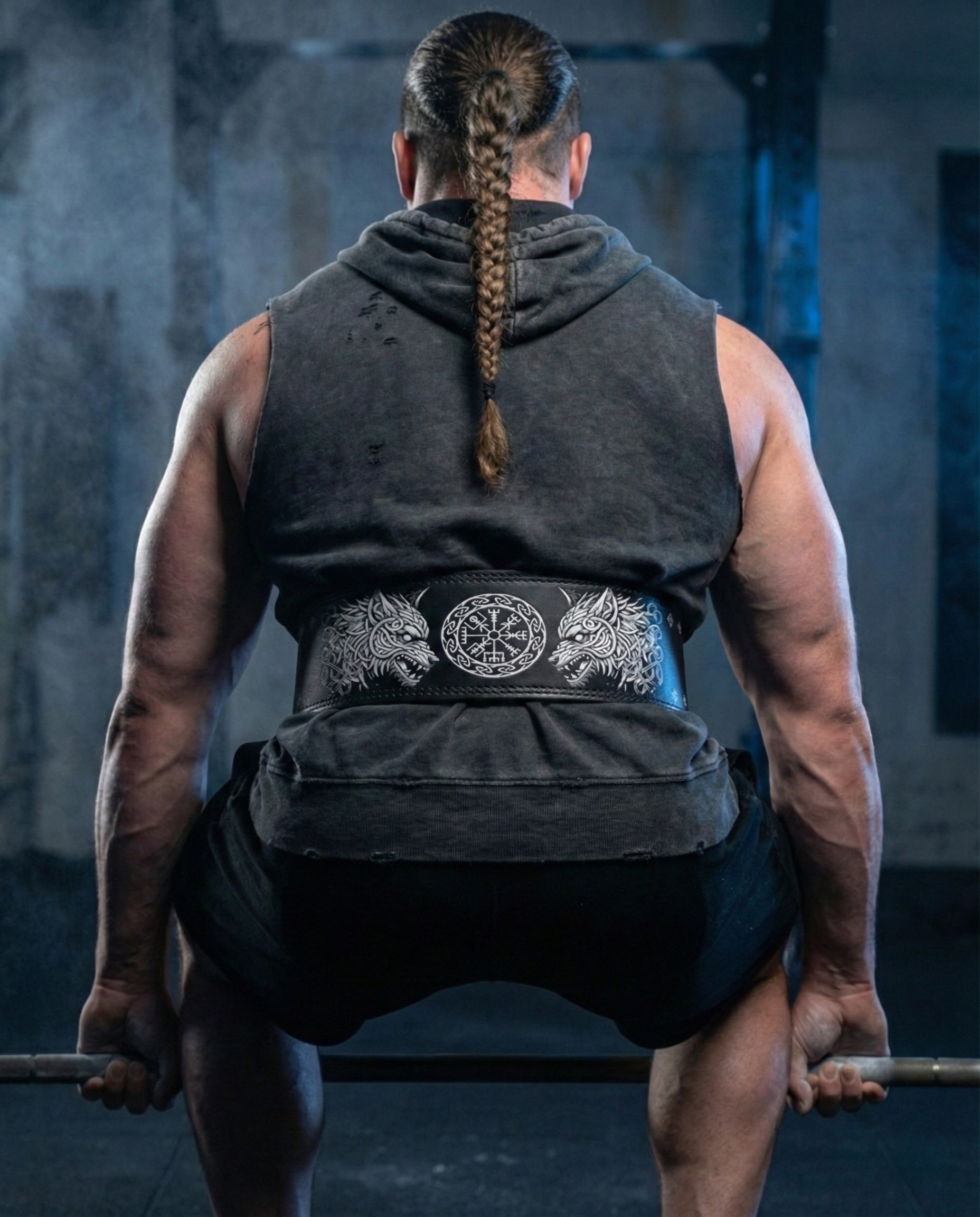 Fenrir's Strength, Vegvisir's Path - Norse Powerlifting Belt 11405