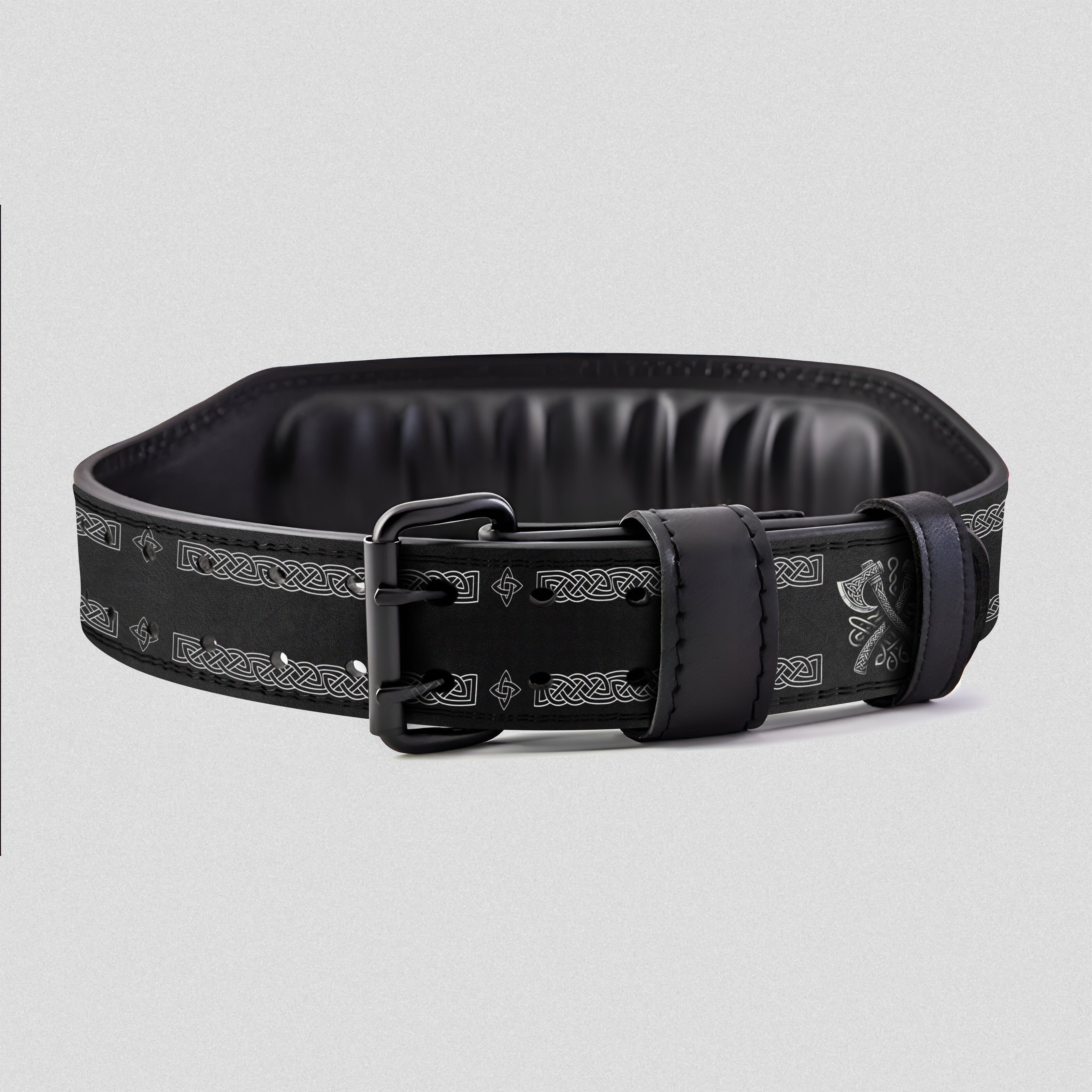 Lever Lifting Belt with Norse Fenrir & Vegvisir 11405