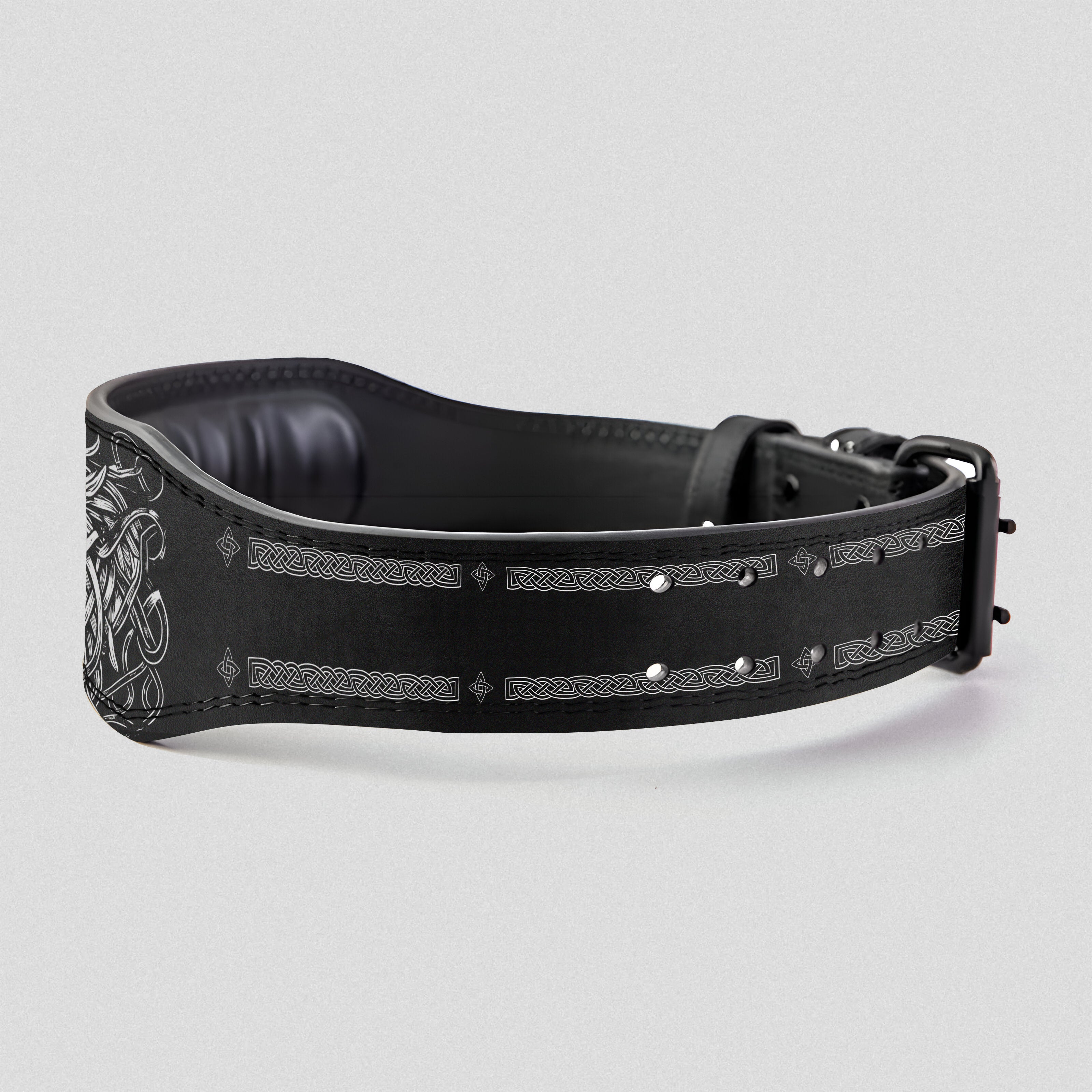 Lever Lifting Belt with Norse Fenrir & Vegvisir 11405