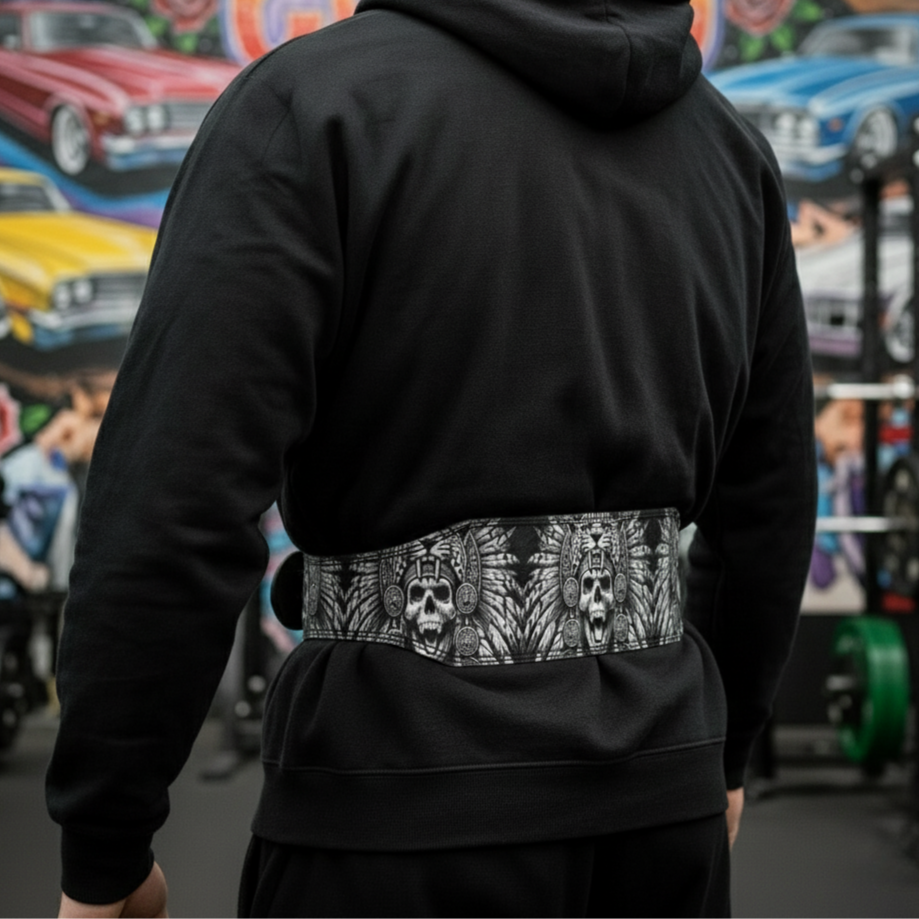 Savage Aztec Jaguar Warrior - Customizable Powerlifting Belt 11399