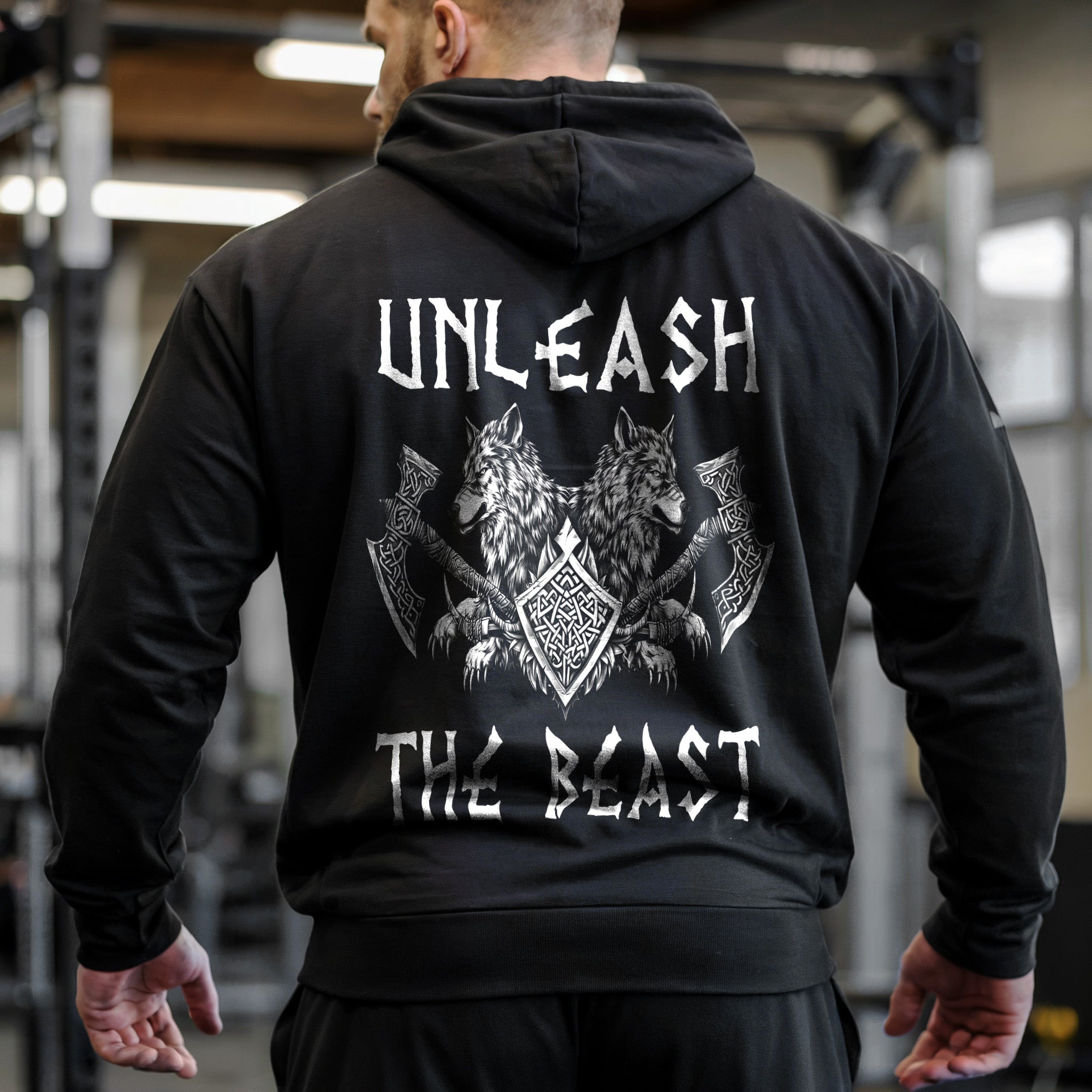 Fenrir Viking Gym Hoodie Norse Mythology 11420