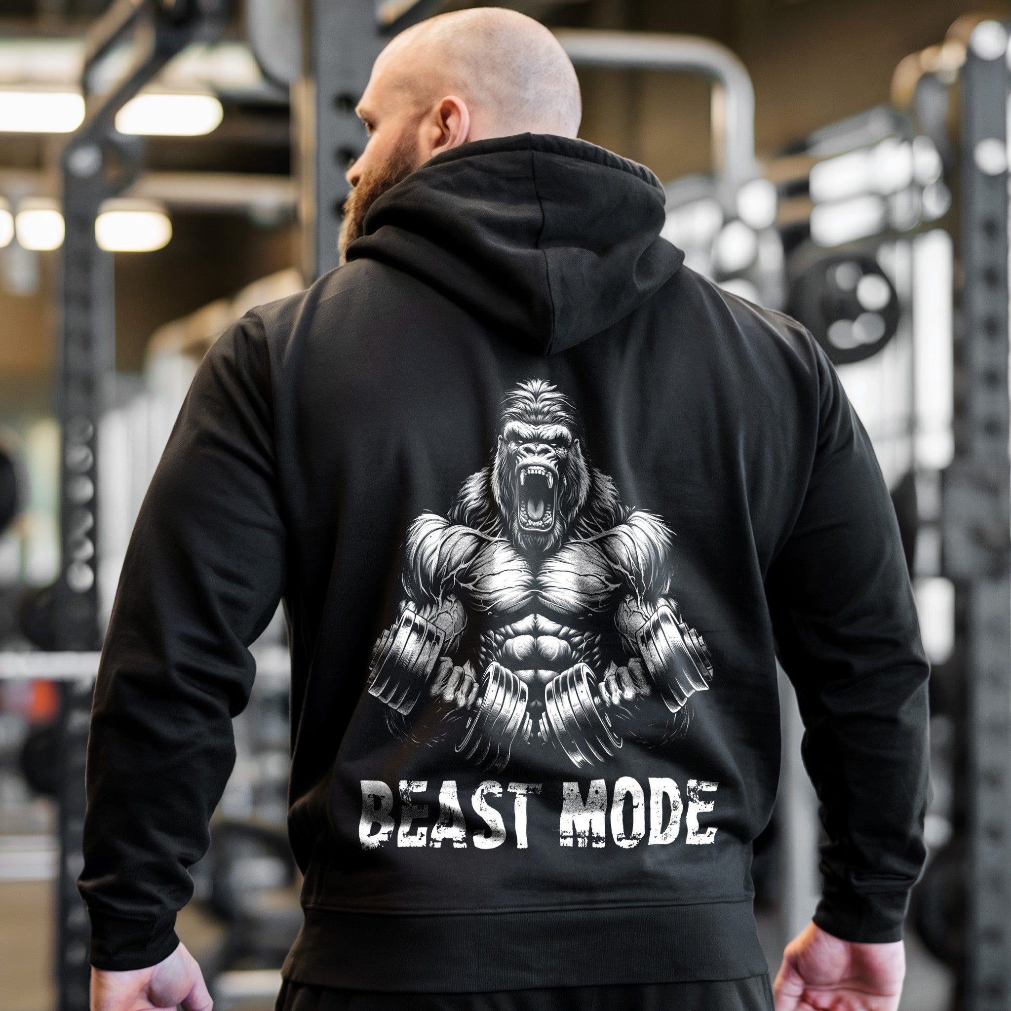 Gorilla Beast Mode Gym Hoodie 11423