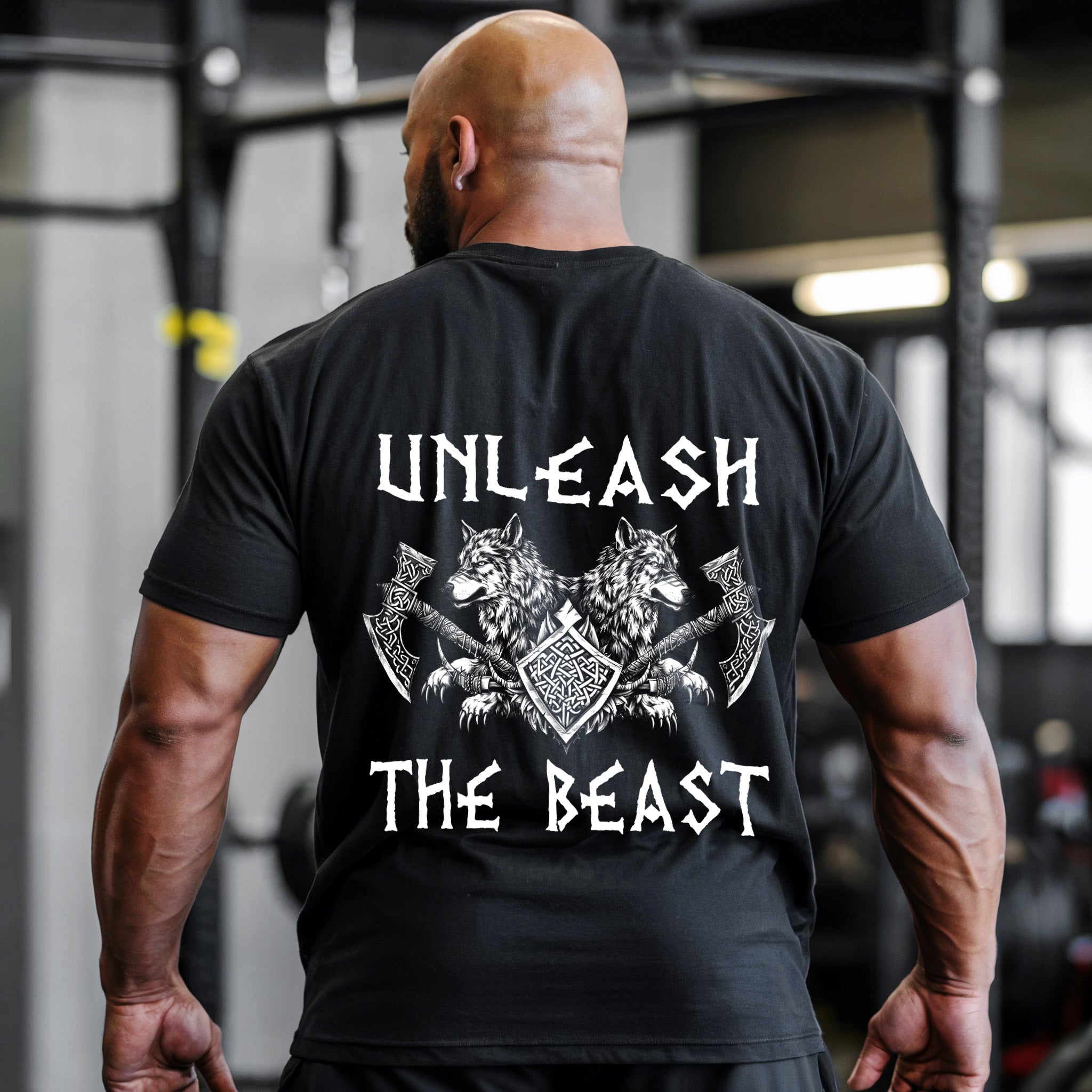 Fenrir Viking Gym Shirt  Norse Mythology 11425