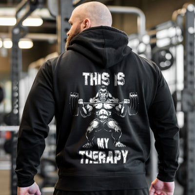 Gorilla Pump Cover Gym Hoodie This is My Therapy 11431