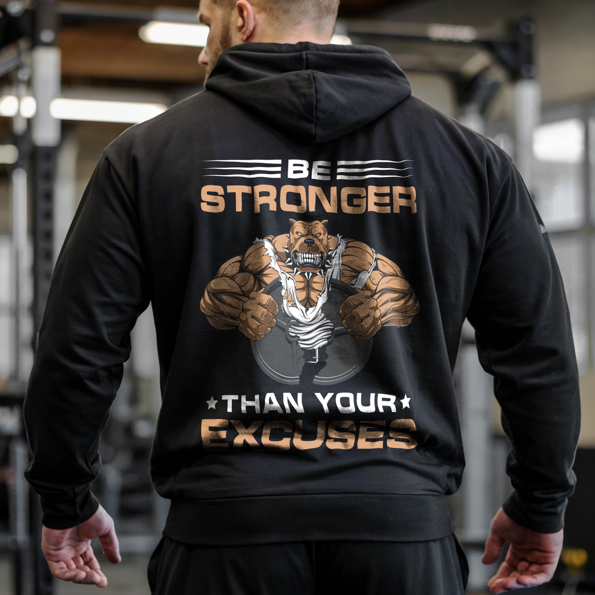 Pitbull Pump Cover Hoodie Be Stronger Than Your Excuses 11434