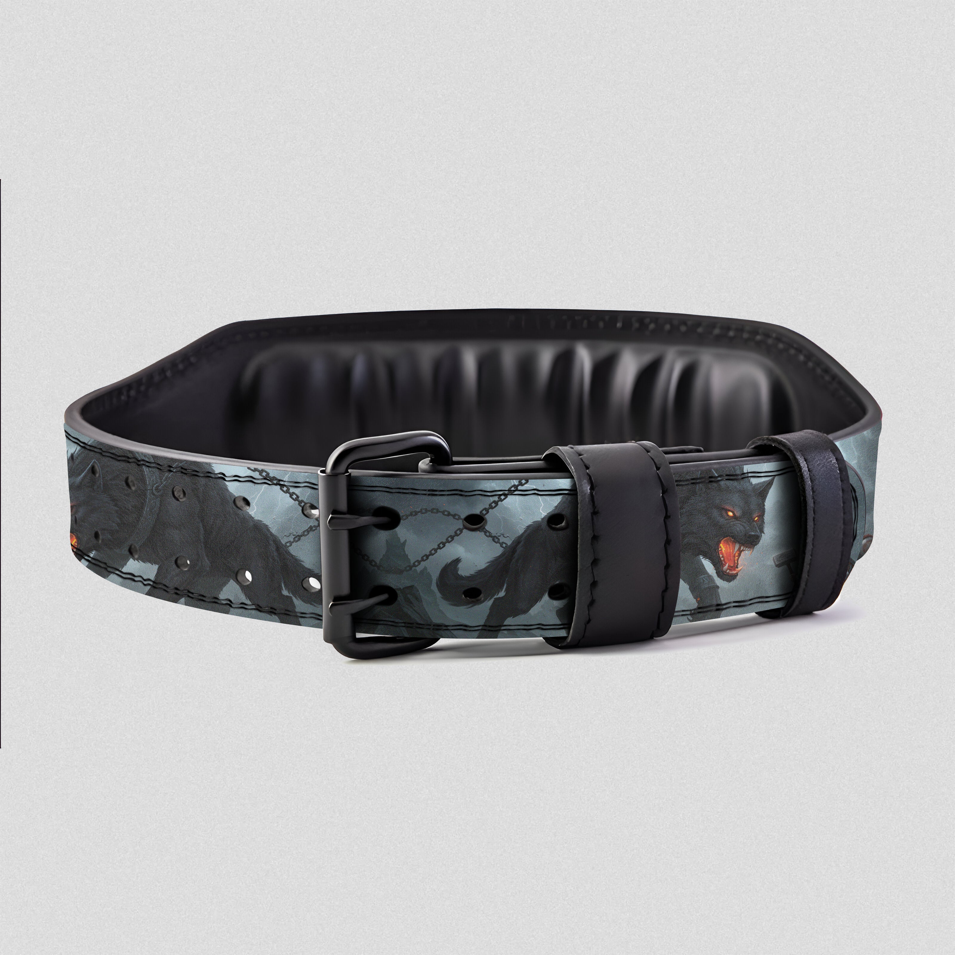 Prong Lever Lifting Belt – Fenrir vs Odin Norse Mythology Design 11445