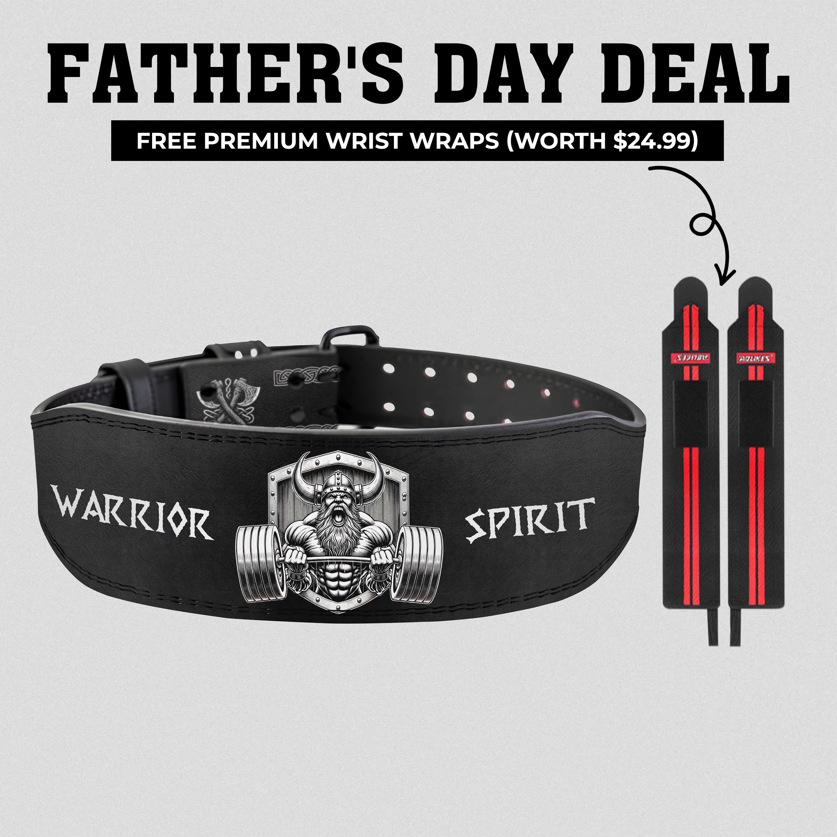 Custom Viking Warrior Prong Lifting Belt – Powerlifting & Weightlifting 11446