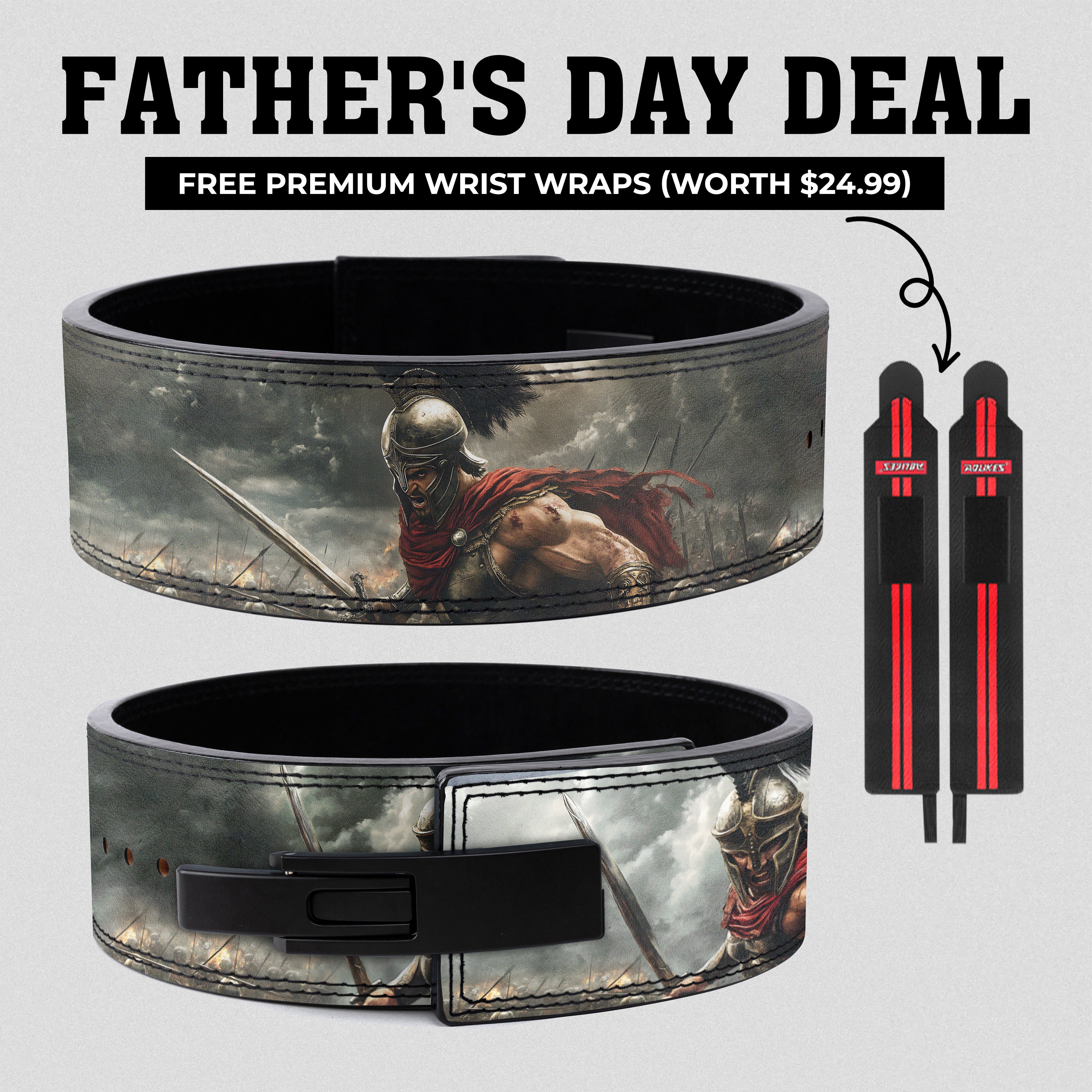 Custom Lever Lifting Belt - Spartan Thermopylae's Glory 11450