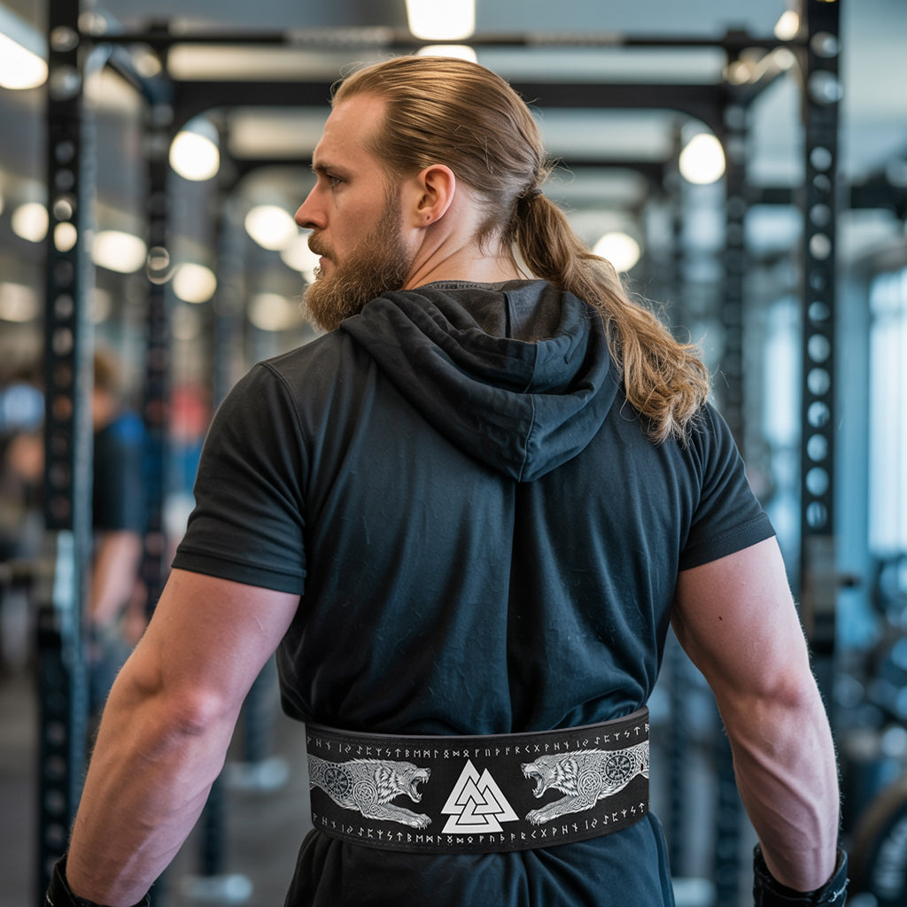 Viking Fenrir & Valknut Lever Belt for Weightlifting 11461