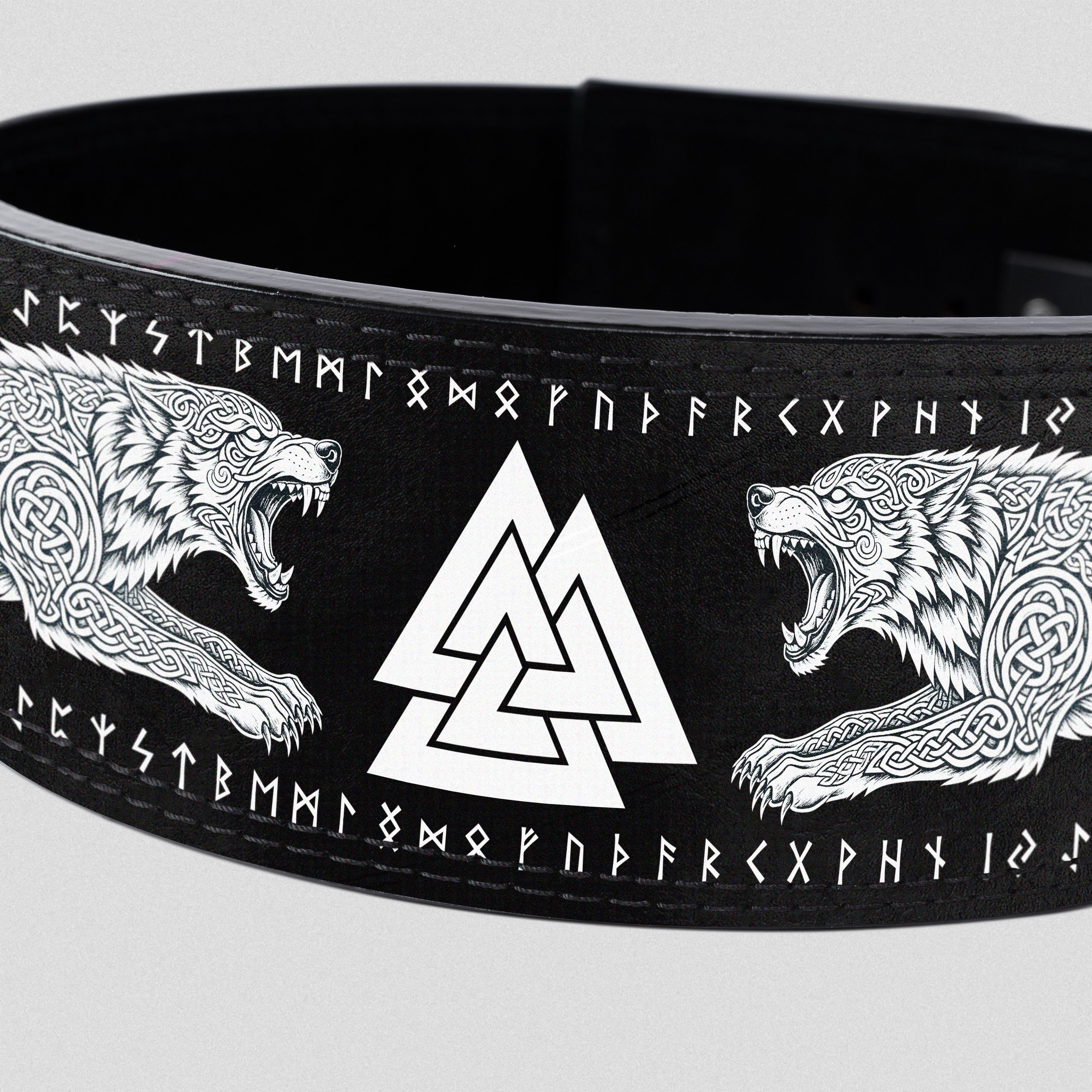 Viking Fenrir & Valknut Lever Belt for Weightlifting 11461