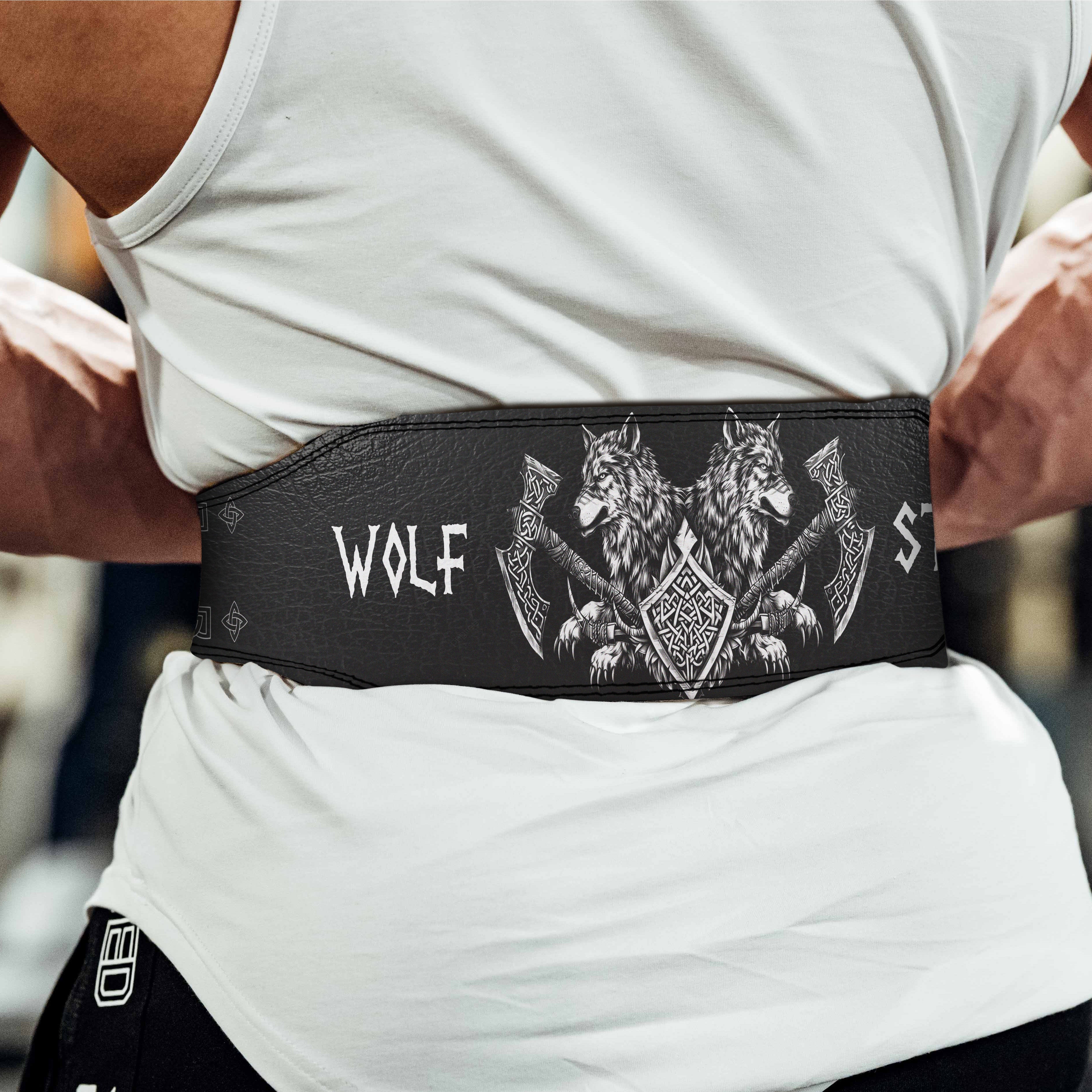 Fenrir's Fury and Viking's Shield Personalized Prong Lifting Belt 11463