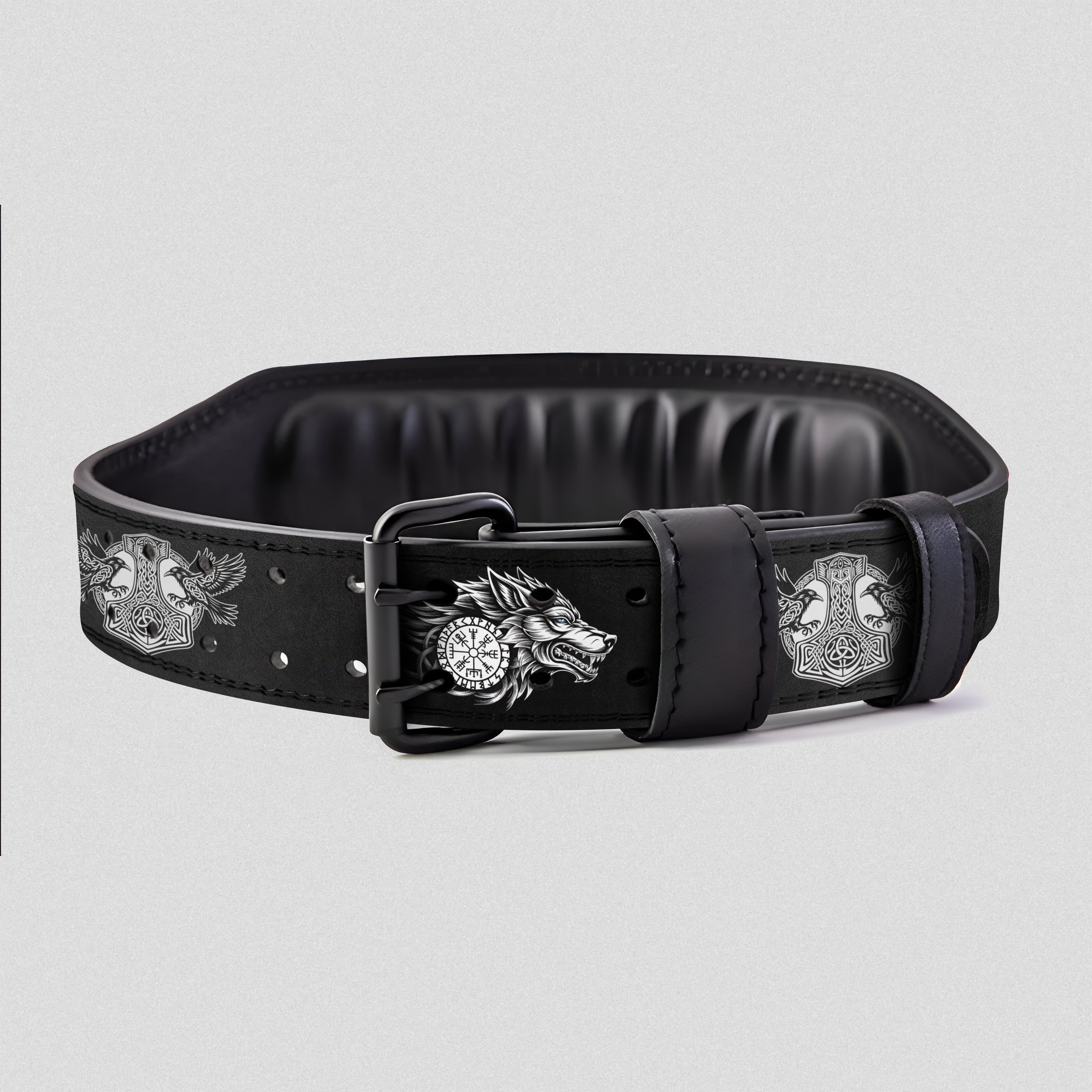 Might of Mjolnir, Fury of Fenrir | Norse Prong Lifting  Belt 11466