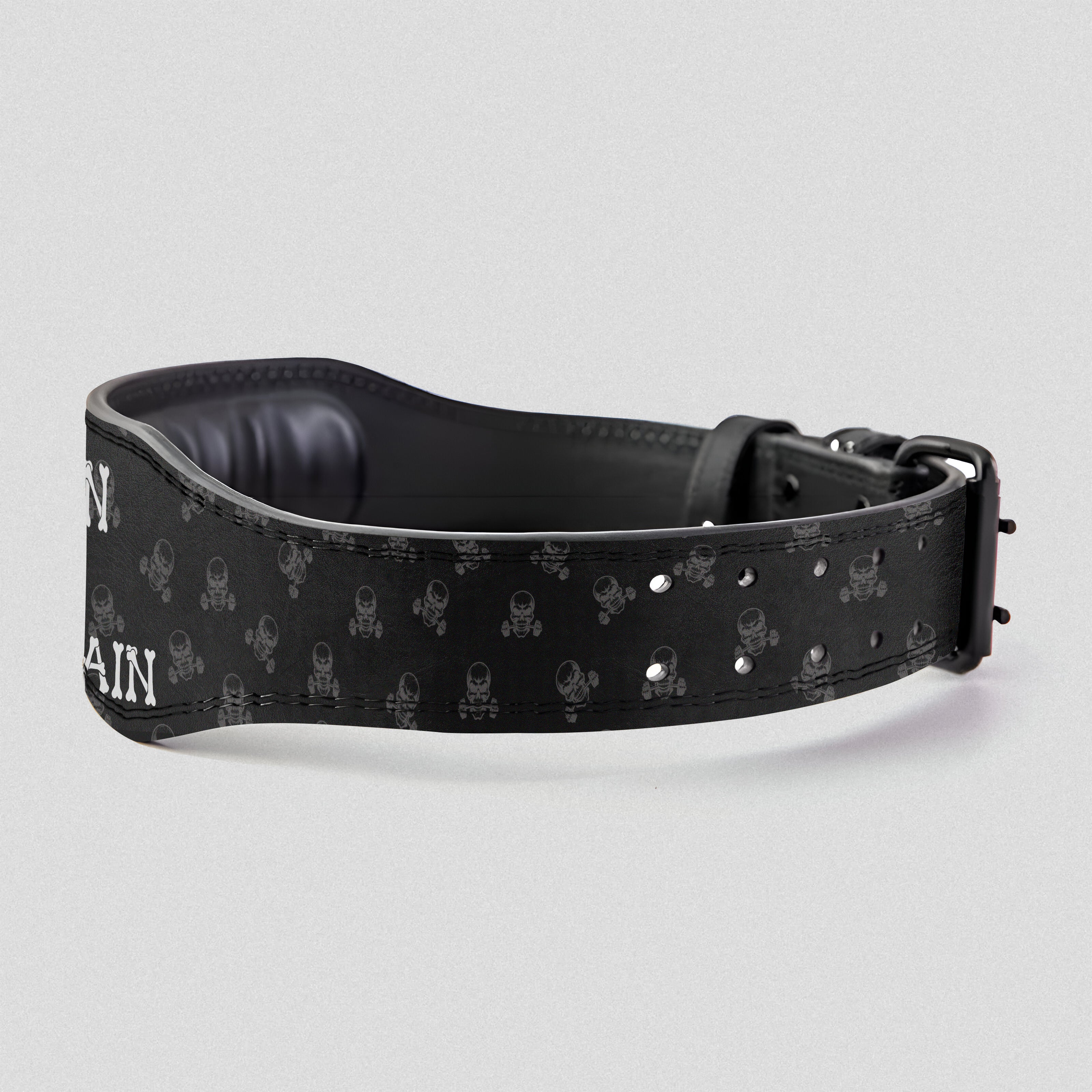 Personalized Skull Prong  Lifting Belt Motivation Quotes 11468