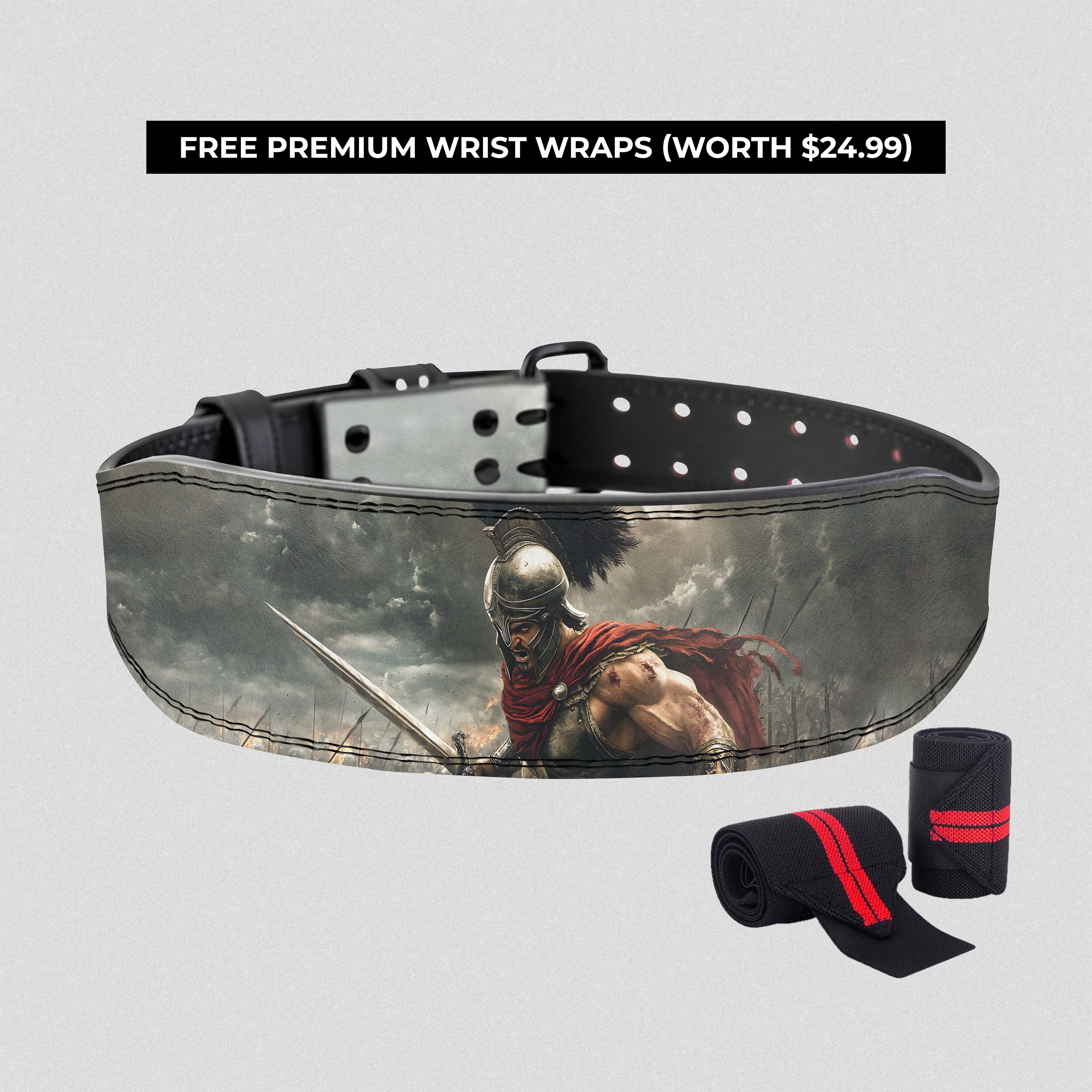 Glory of Thermopylae | Spartan Customizable  Weightlifting Prong Belt 11470