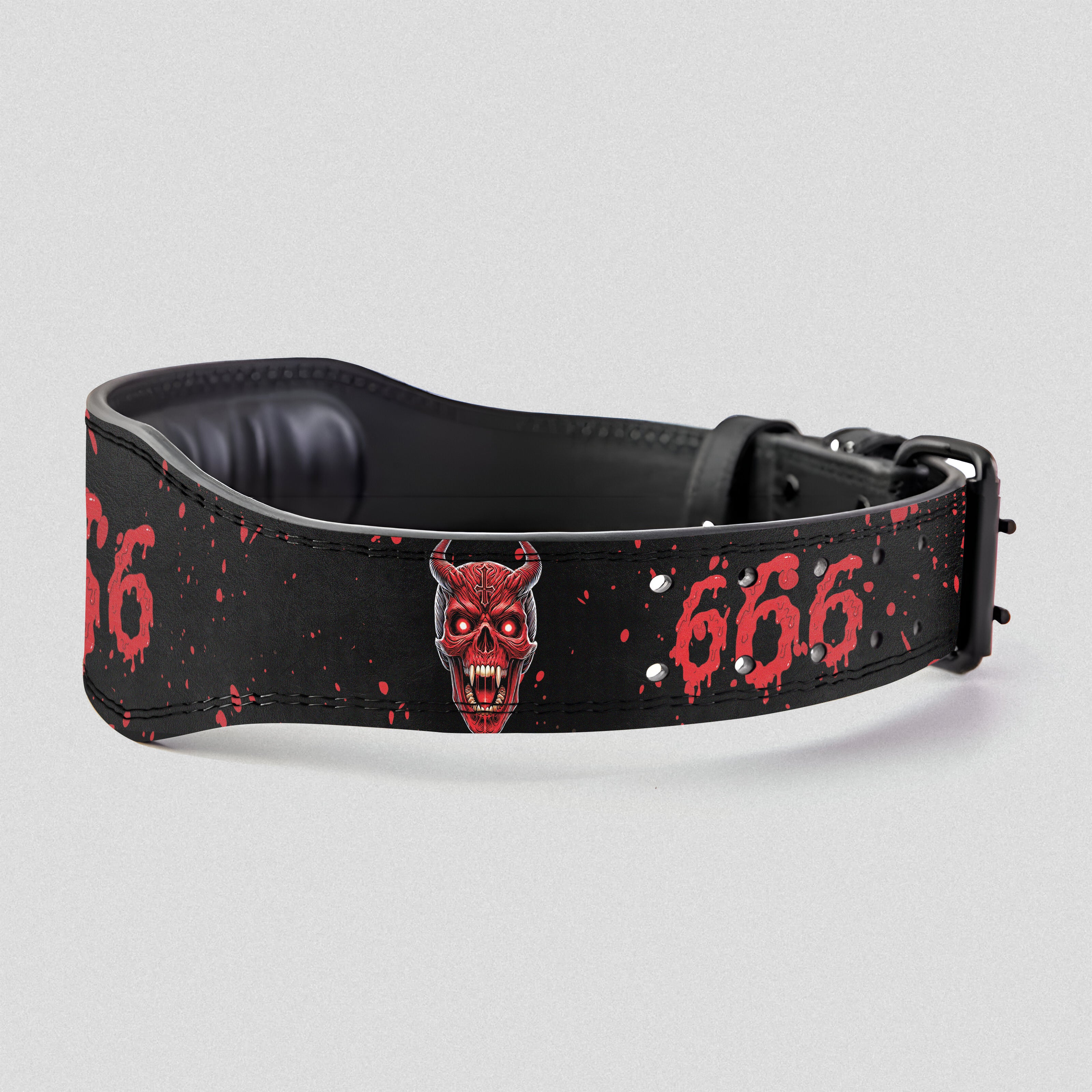 The Devil's Pact - Satanic Customizable Prong Lifting Belt 11471