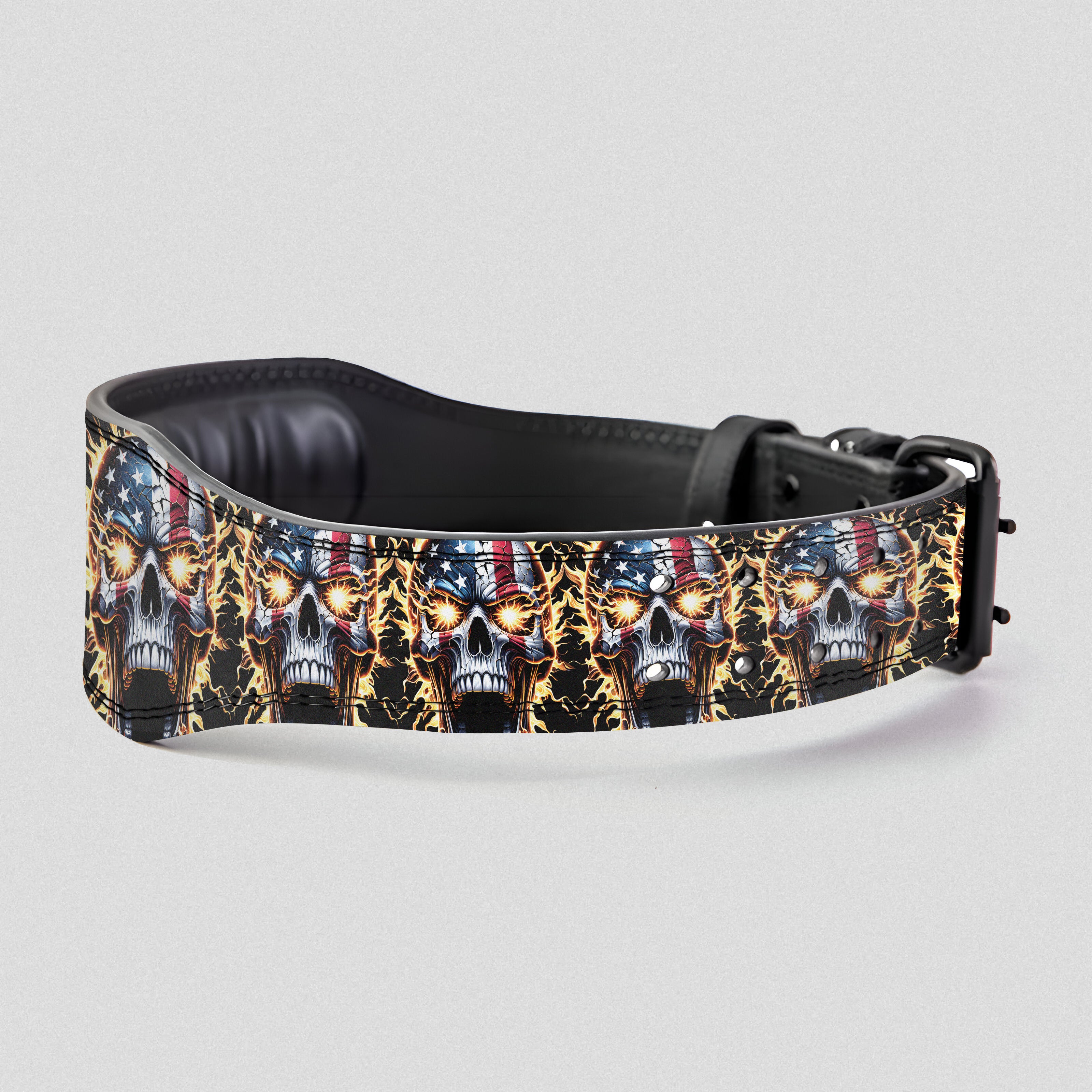 Liberty or Death | Patriotic American Skull Prong Lifting Belt 11472