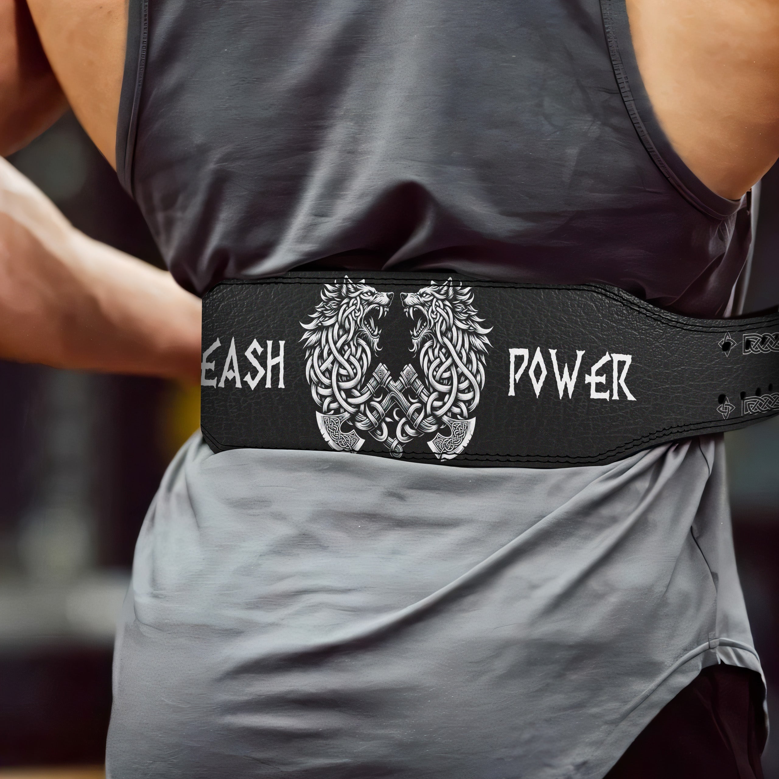 Odin's Wolves of War | Customizable Norse Prong Lifting  Belt 11473