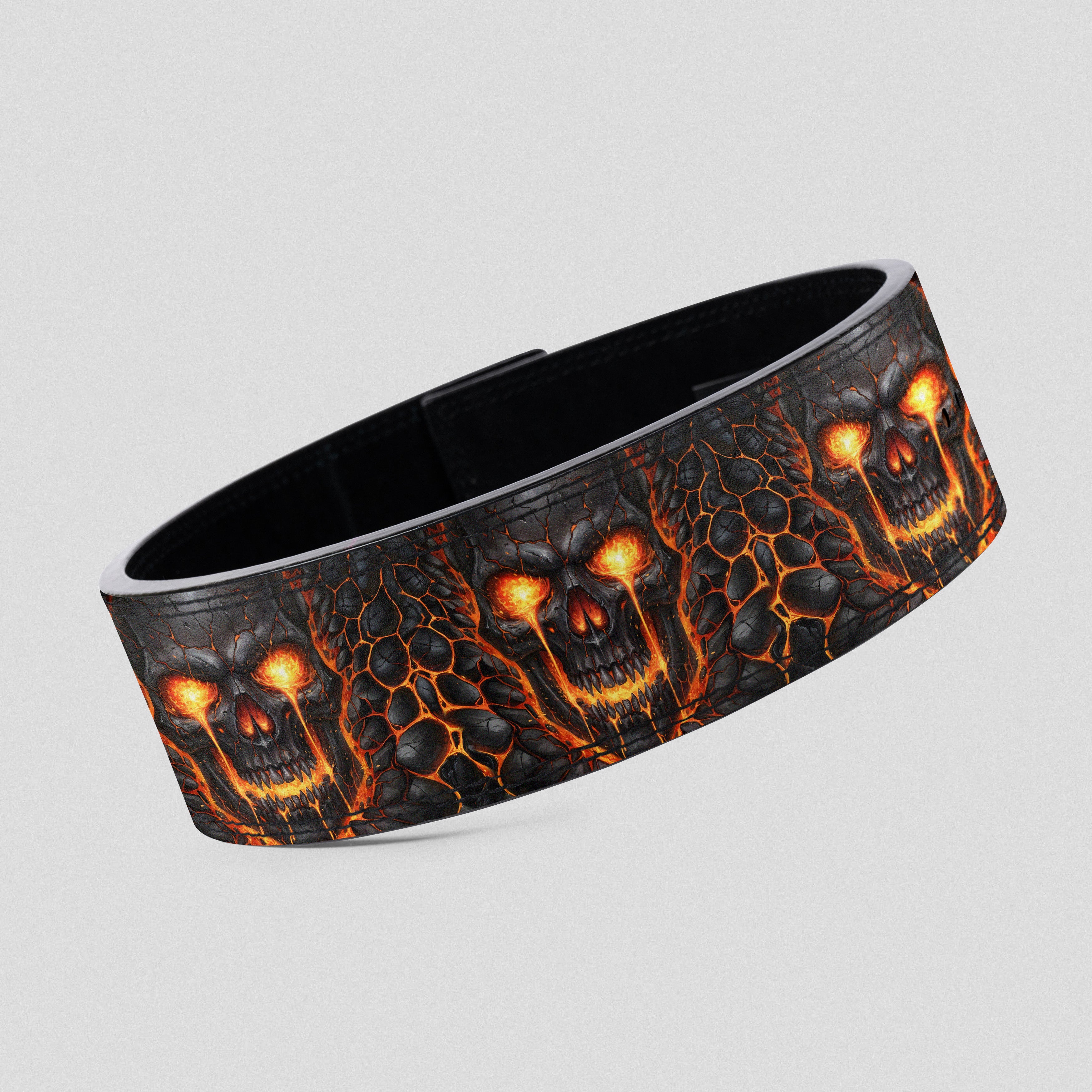 Lava Skull Custom Lifting Belt 10mm Cowhide Leather 11483