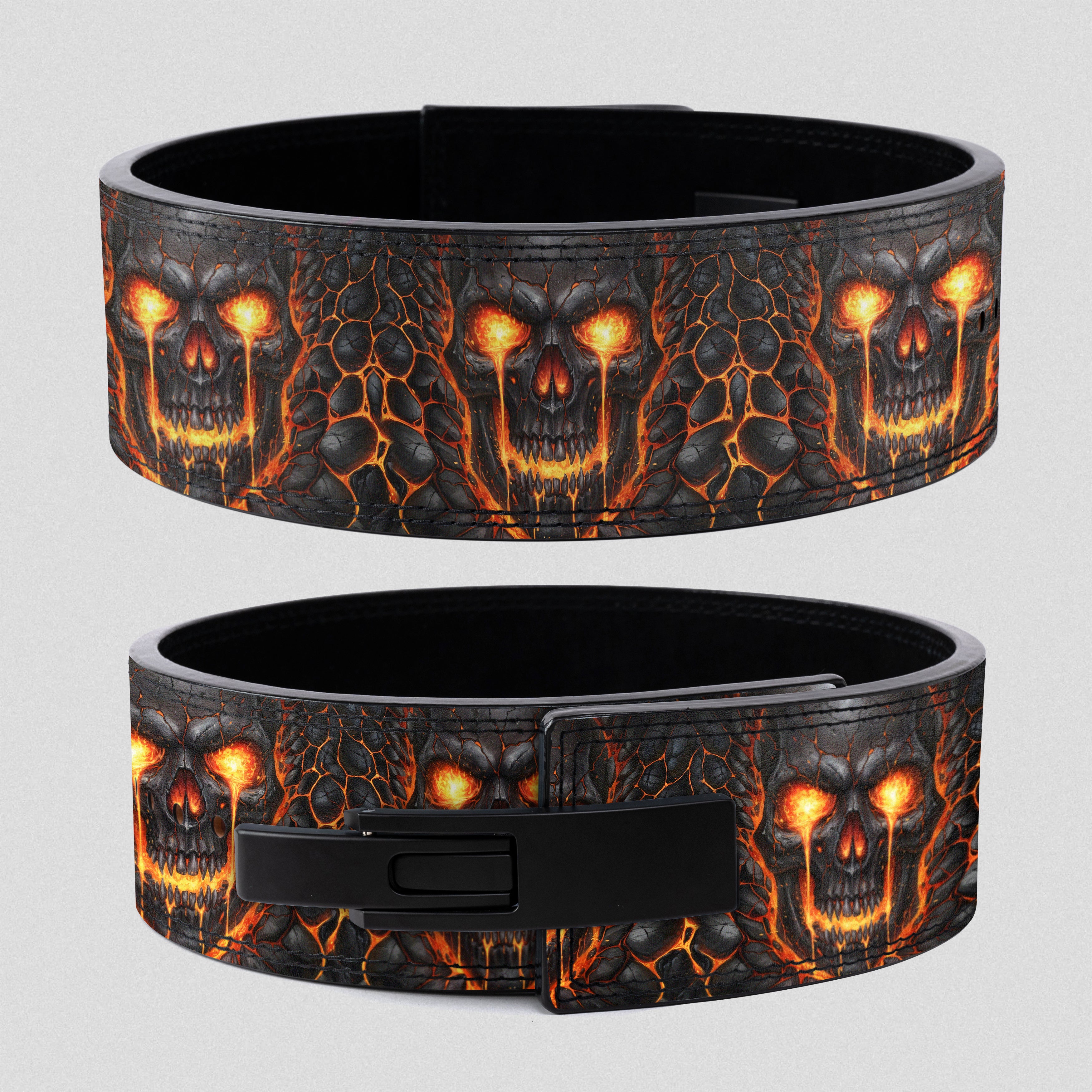 Lava Skull Custom Lifting Belt 10mm Cowhide Leather 11483