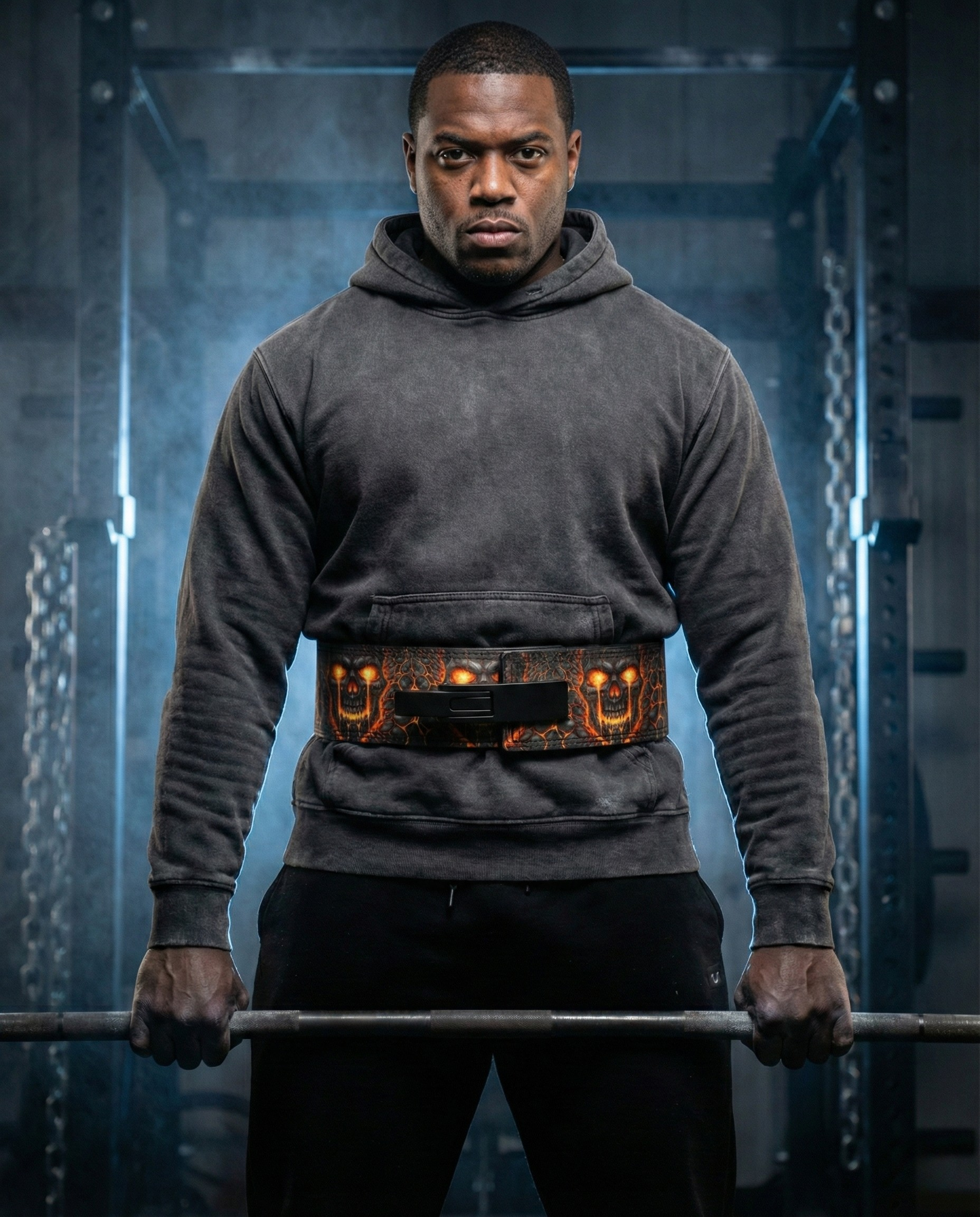 Lava Skull Custom Lifting Belt 10mm Cowhide Leather 11483