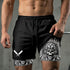 Aztec Warrior 2 in 1 Printed Gym Shorts 11492