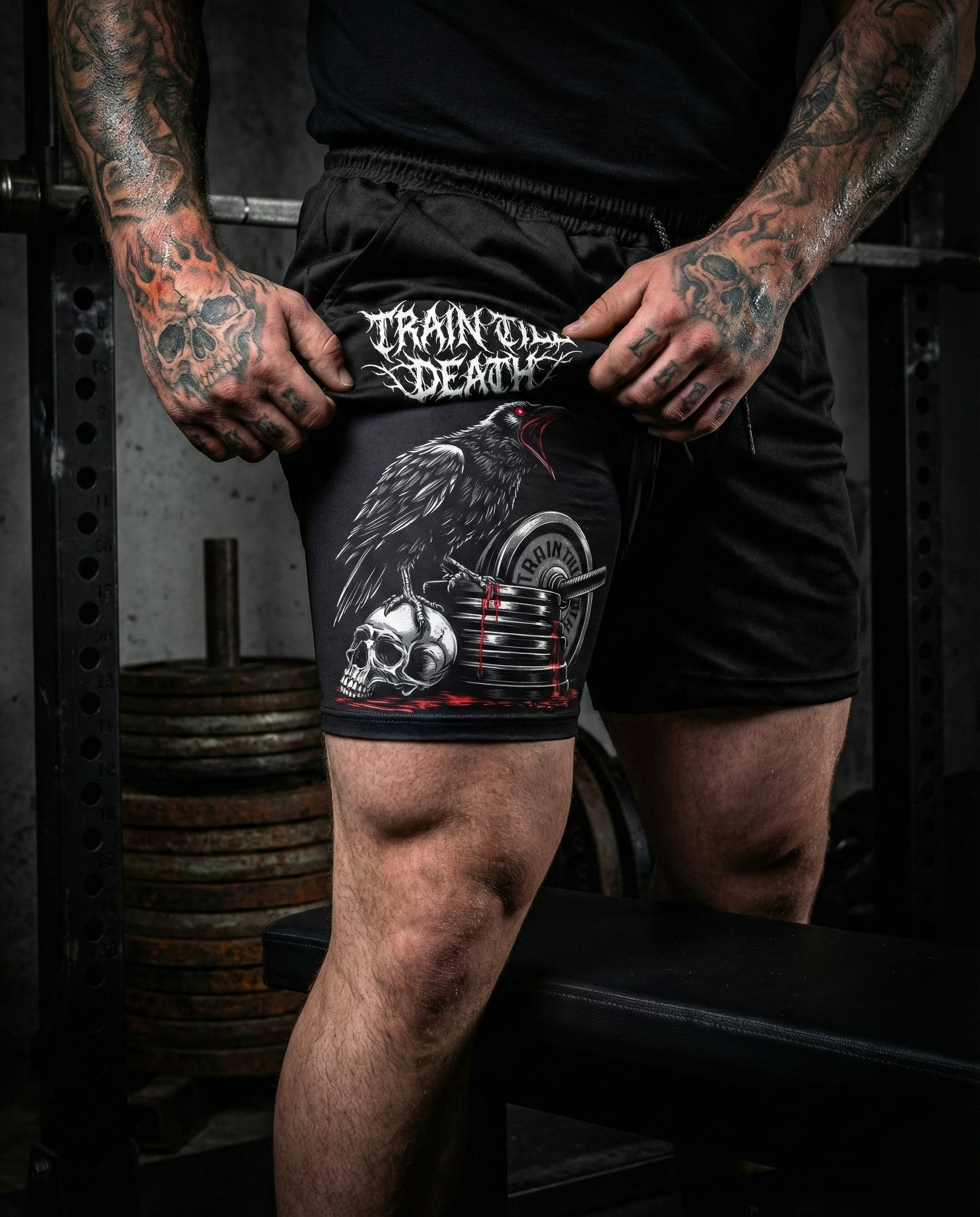 Train Till Death 2 in 1 Training Gym Shorts 11493