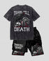 Train Till Death Gym Shorts & Washed Tee Combo