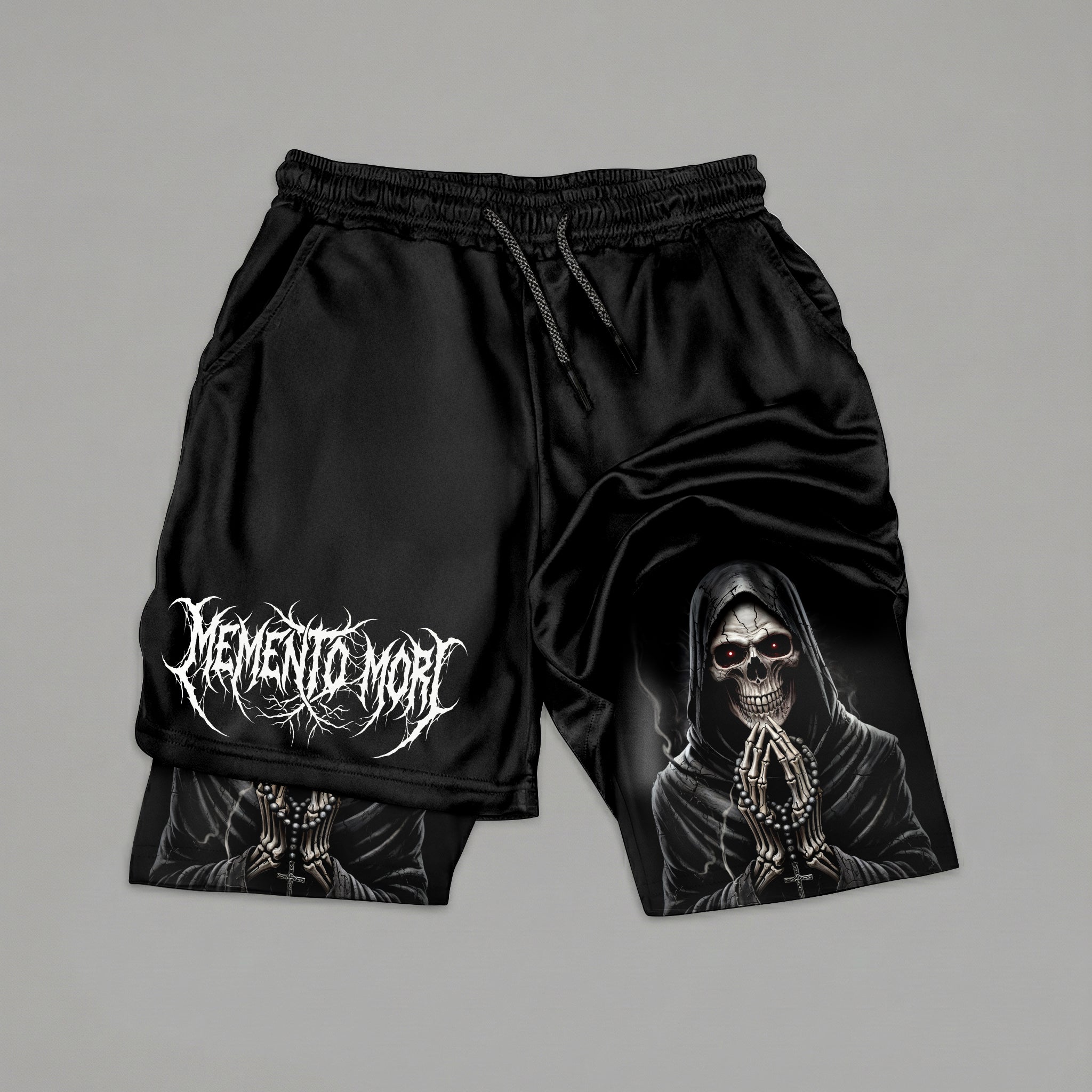 Memento Mori 2 in 1 Training Gym Shorts 11494