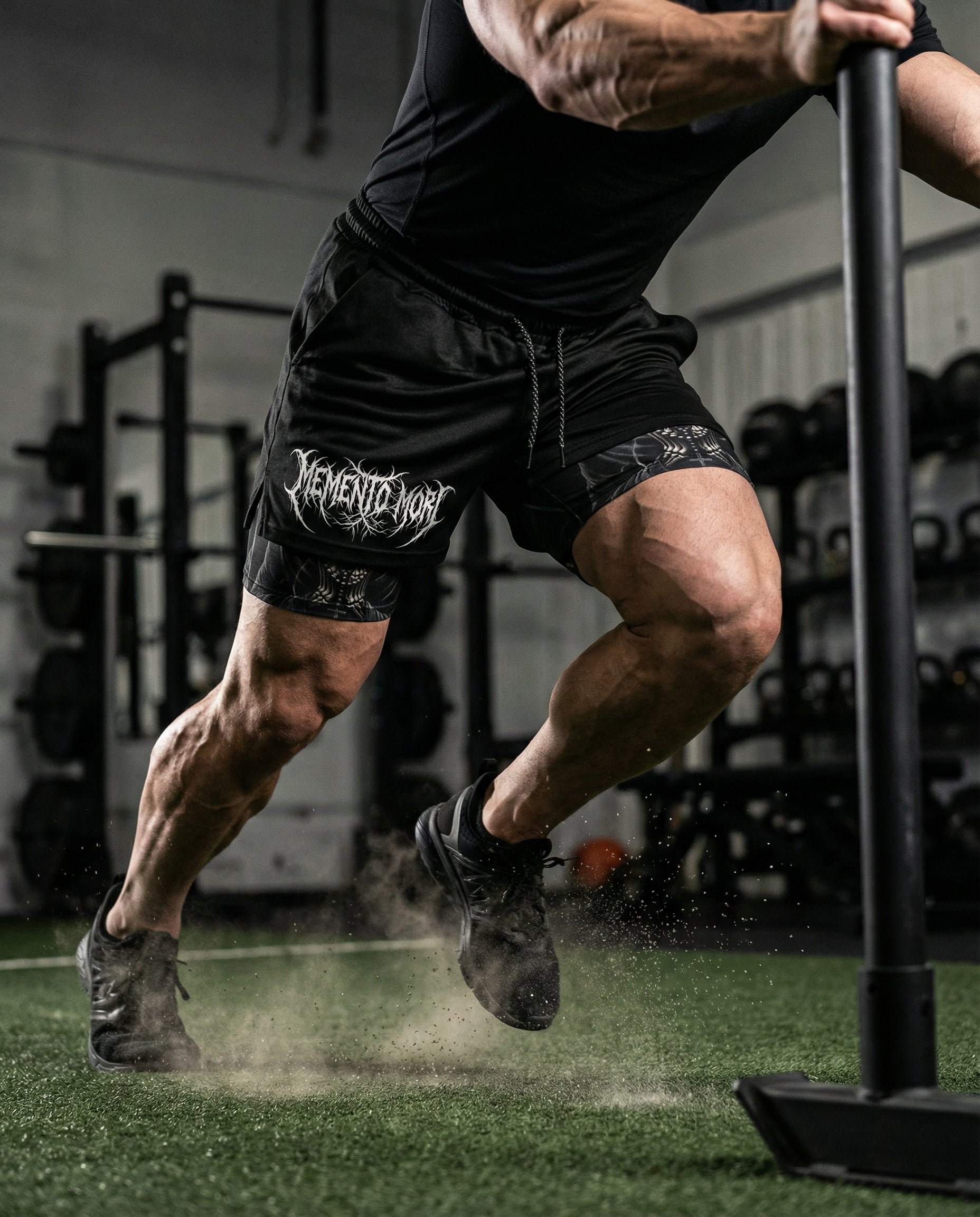 Memento Mori 2 in 1 Training Gym Shorts 11494
