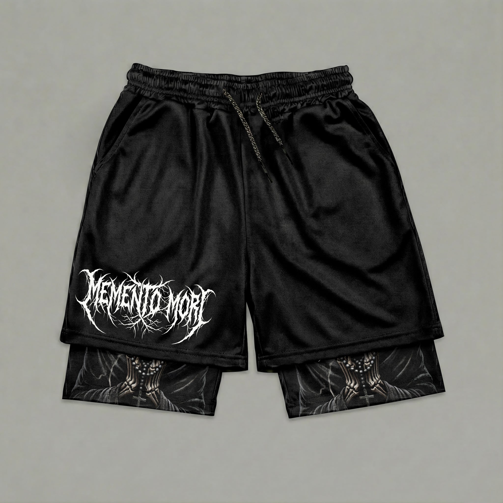 Memento Mori 2 in 1 Training Gym Shorts 11494