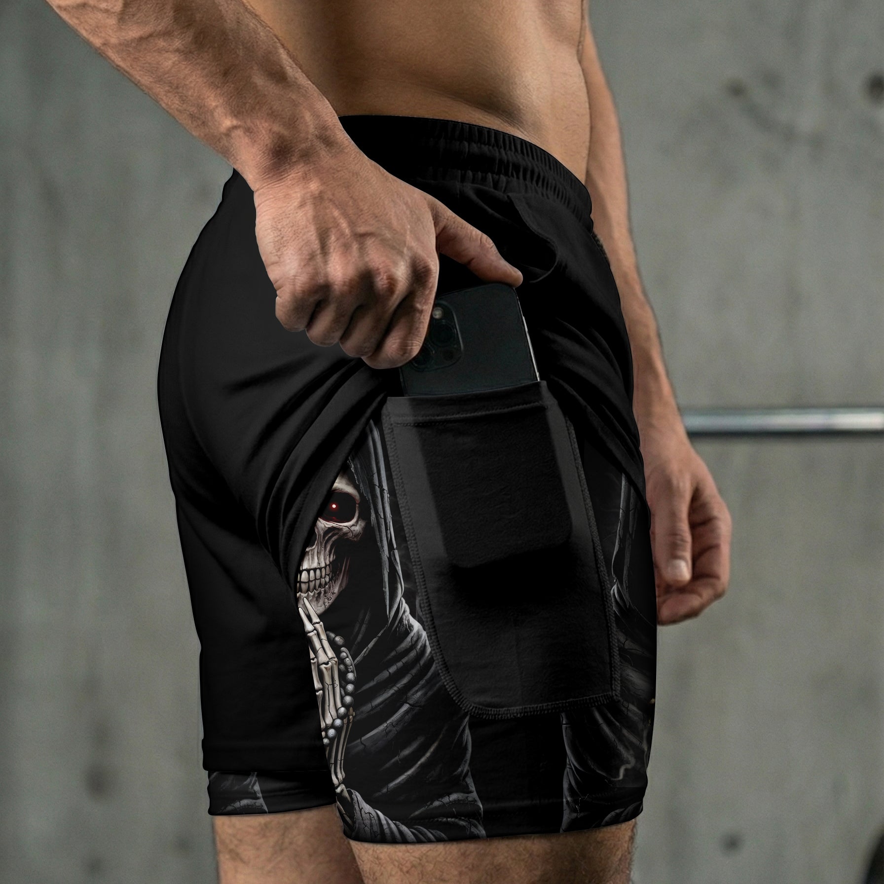Memento Mori 2 in 1 Training Gym Shorts 11494