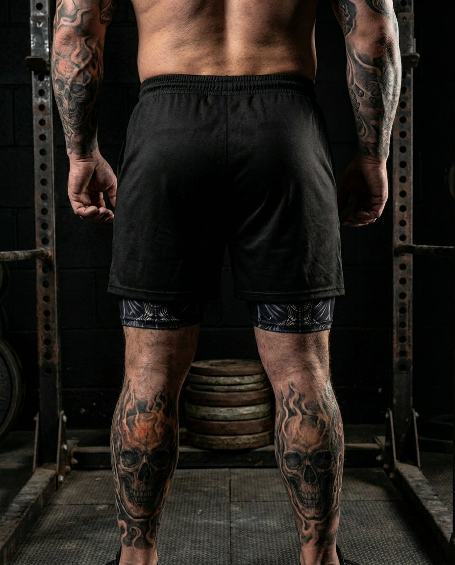 Memento Mori 2 in 1 Training Gym Shorts 11494