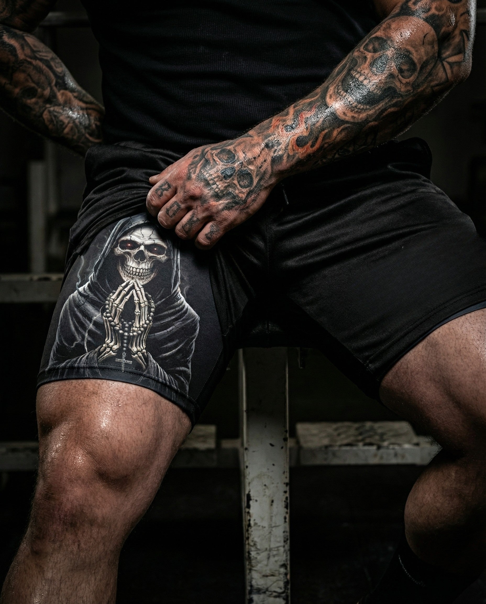 Memento Mori 2 in 1 Training Gym Shorts 11494