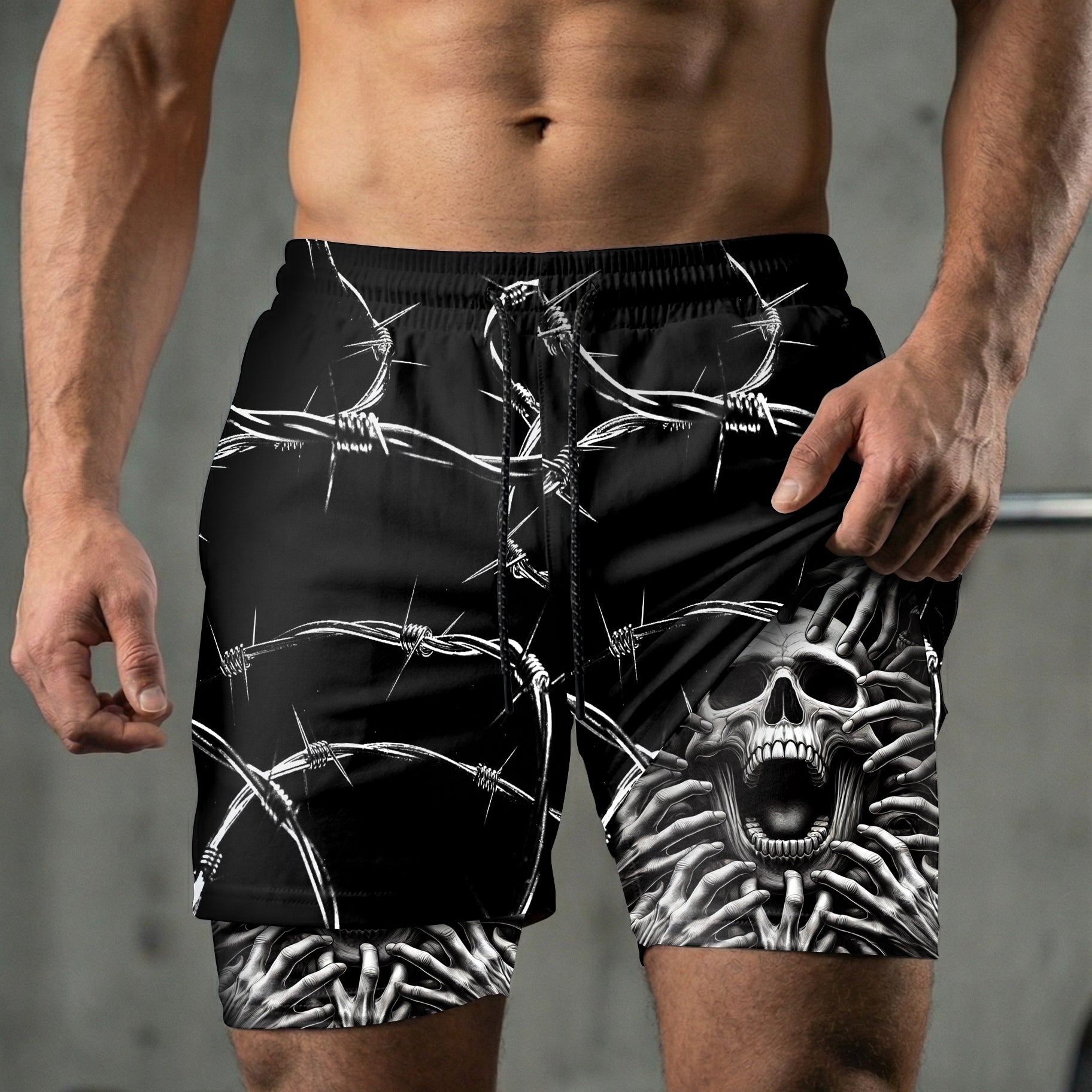 Nightmare 2 in 1 Training Gym Shorts 11495